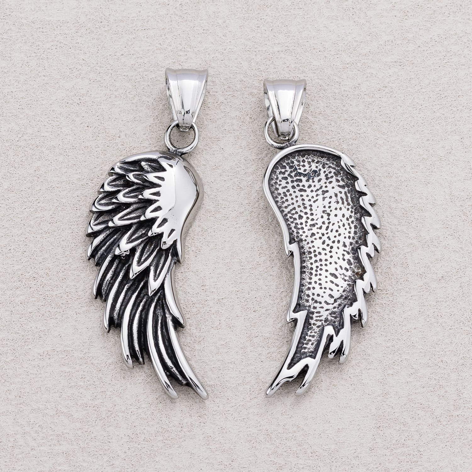 Launch Promo: Stainless Steel Guardian Angel Wing Pendant | Sold Each
