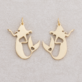 Launch Promo: 24K Gold PVD Stainless Steel Ocean Mermaid Silhouette Charm | Sold Each