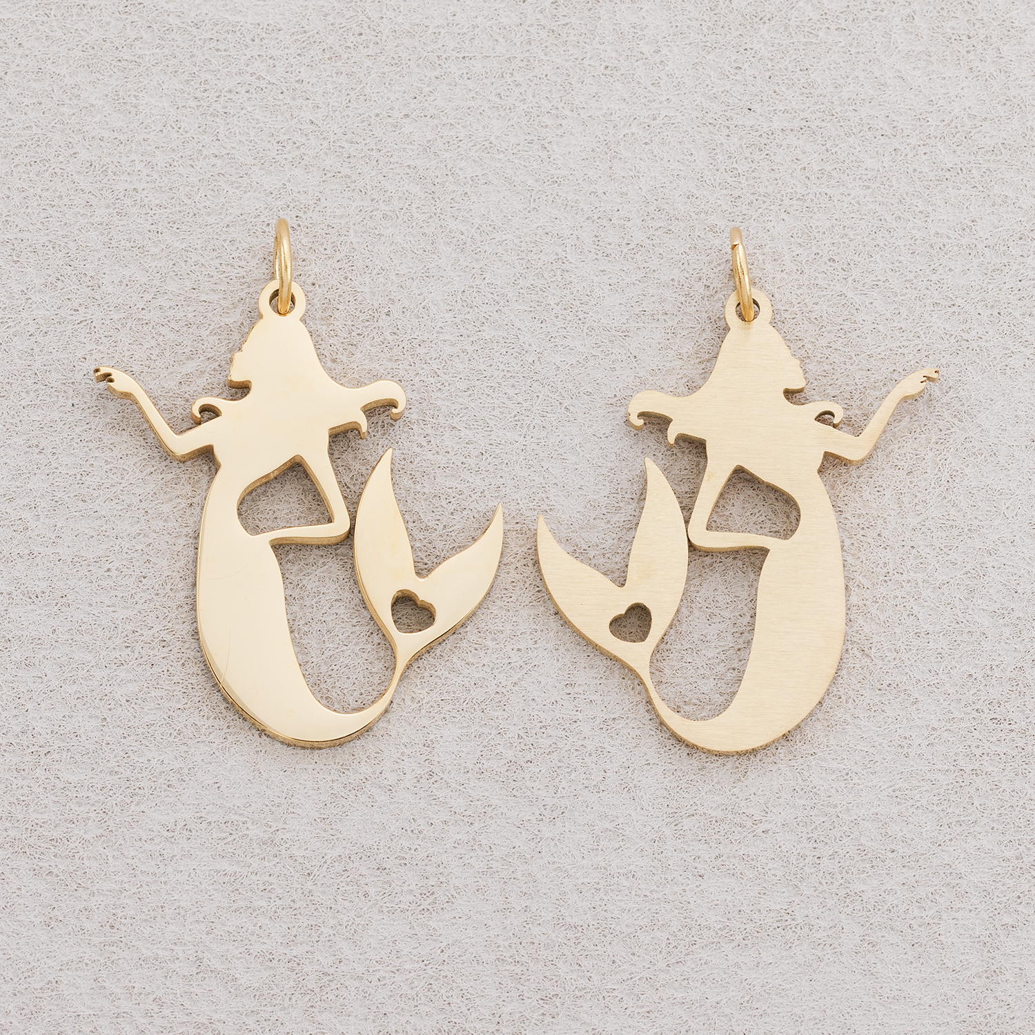 Launch Promo: 24K Gold PVD Stainless Steel Ocean Mermaid Silhouette Charm | Sold Each