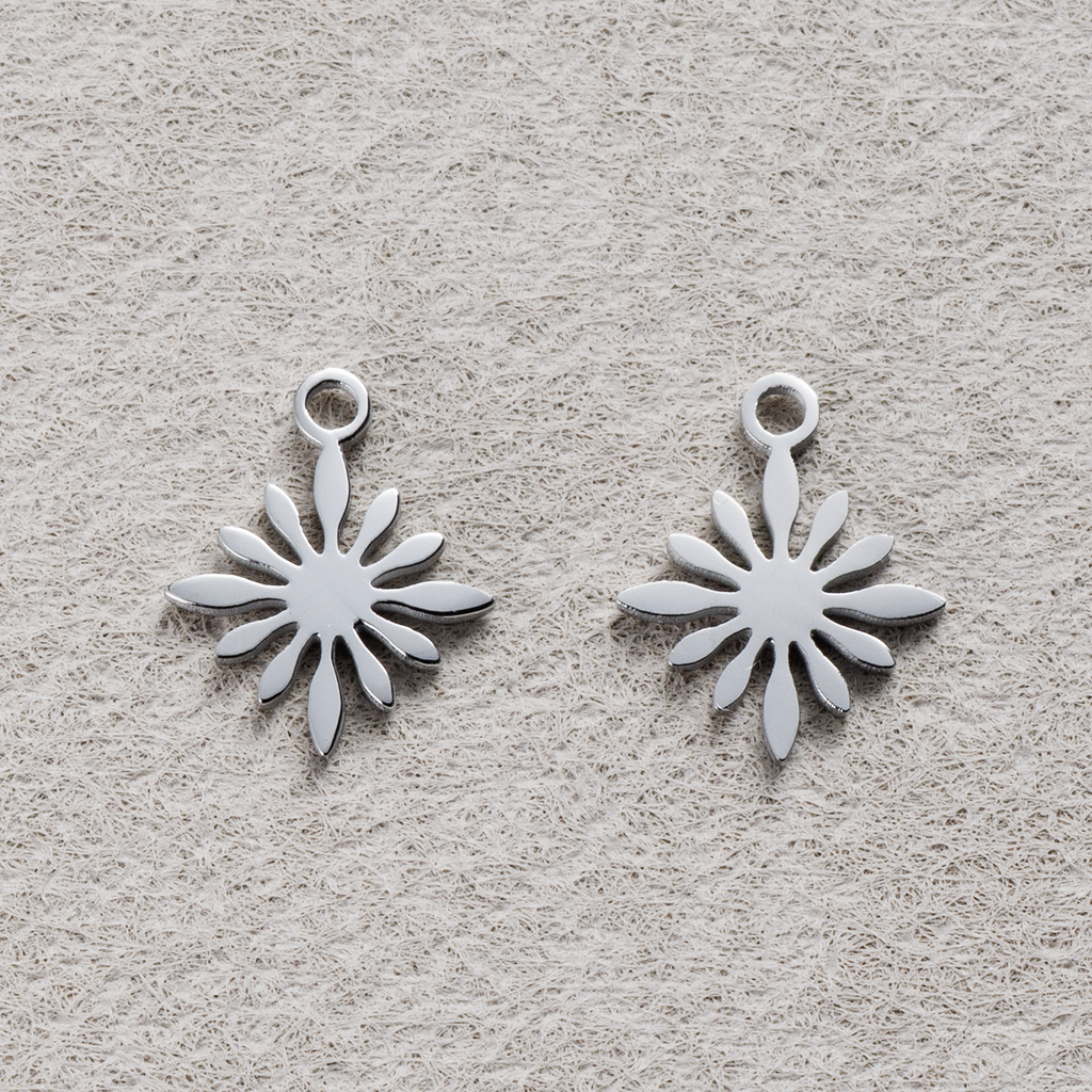 Launch Promo: Stainless Steel Minimalist Sunburst Star Charm | Sold Each