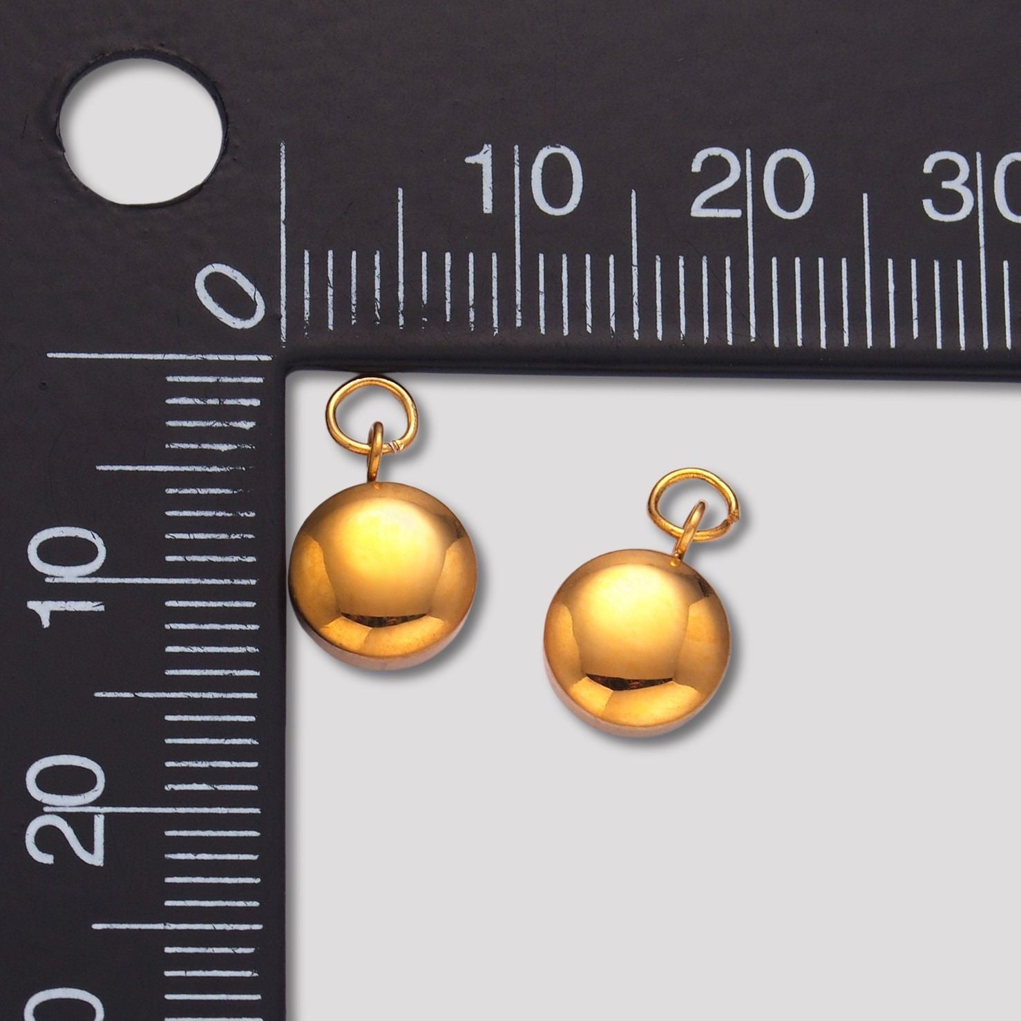 Launch Promo: 24K Gold PVD Stainless Steel Mini Round Geometric Charm | Sold Each