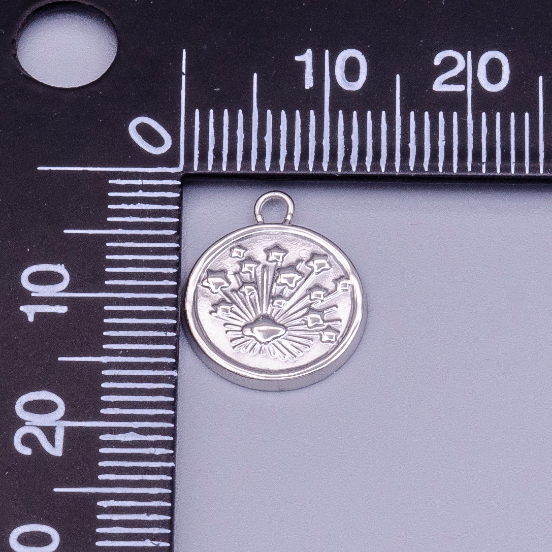 Launch Promo: 24K Gold PVD Stainless Steel Celestial Starburst Medallion Charm | Sold Each