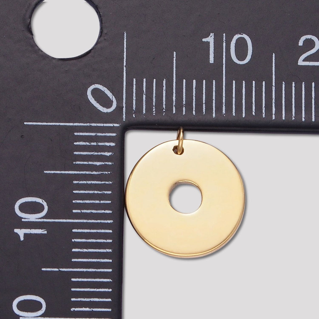 Launch Promo: 14K Gold PVD Stainless Steel Round Donut Medallion Charm | Sold Each