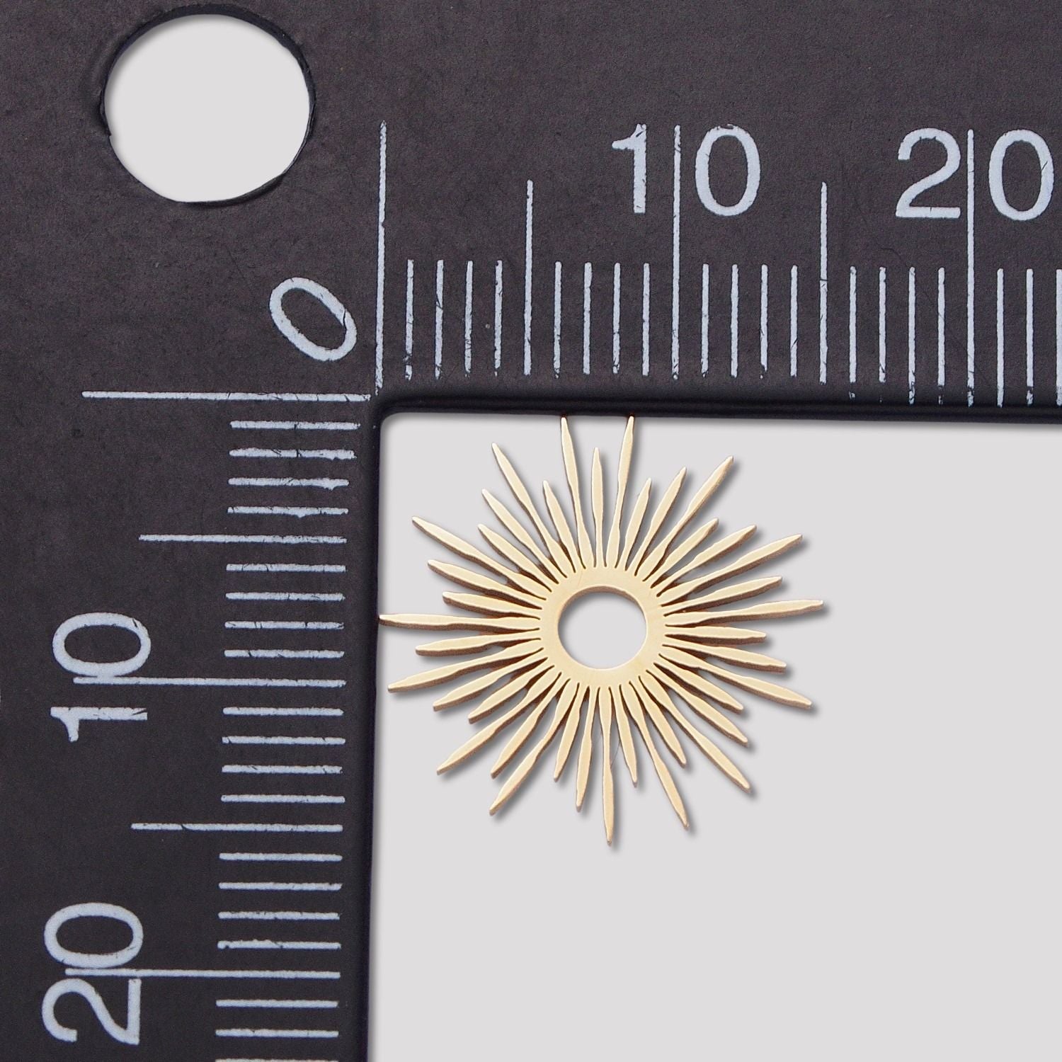 Launch Promo: 24K Gold PVD Stainless Steel Minimalist Round Sun-Ray Pendant | Sold Each