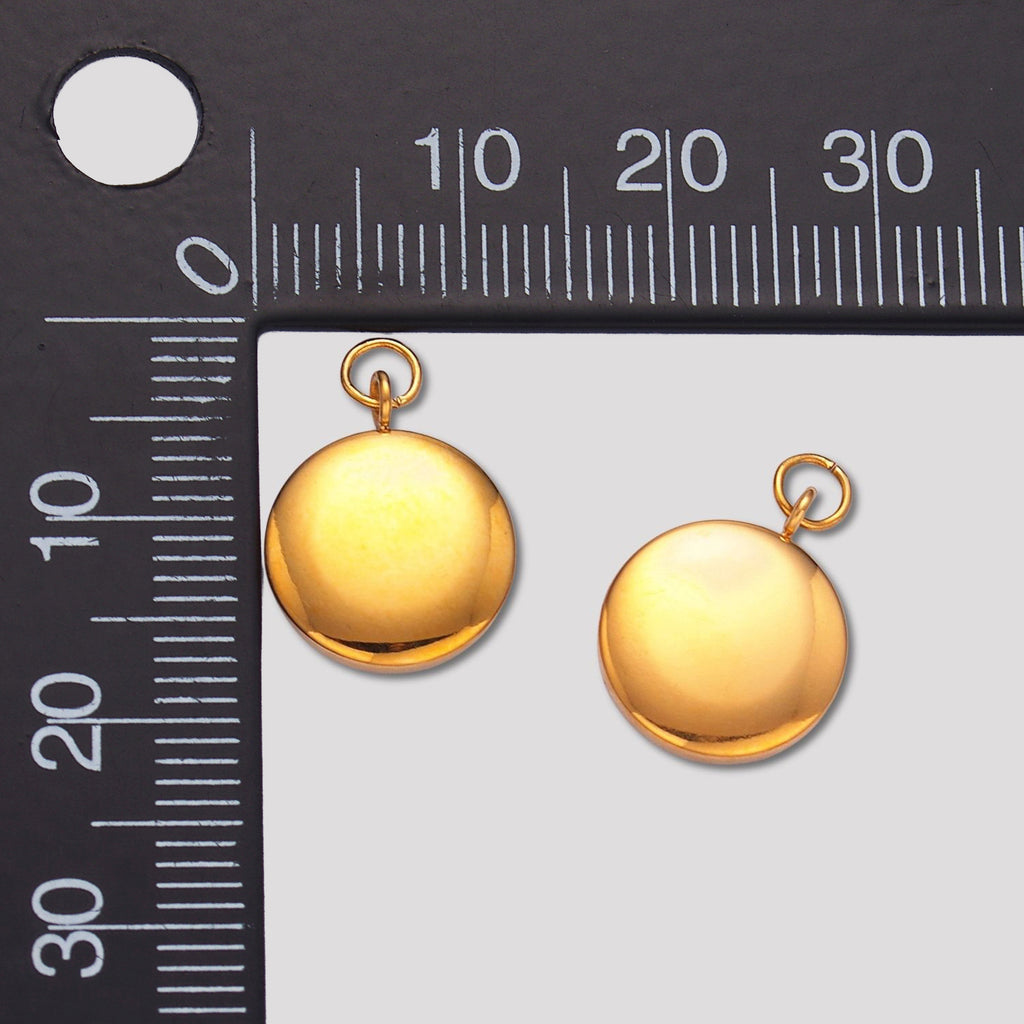 Launch Promo: 24K Gold PVD Stainless Steel Round Geometric Charm | Sold Each