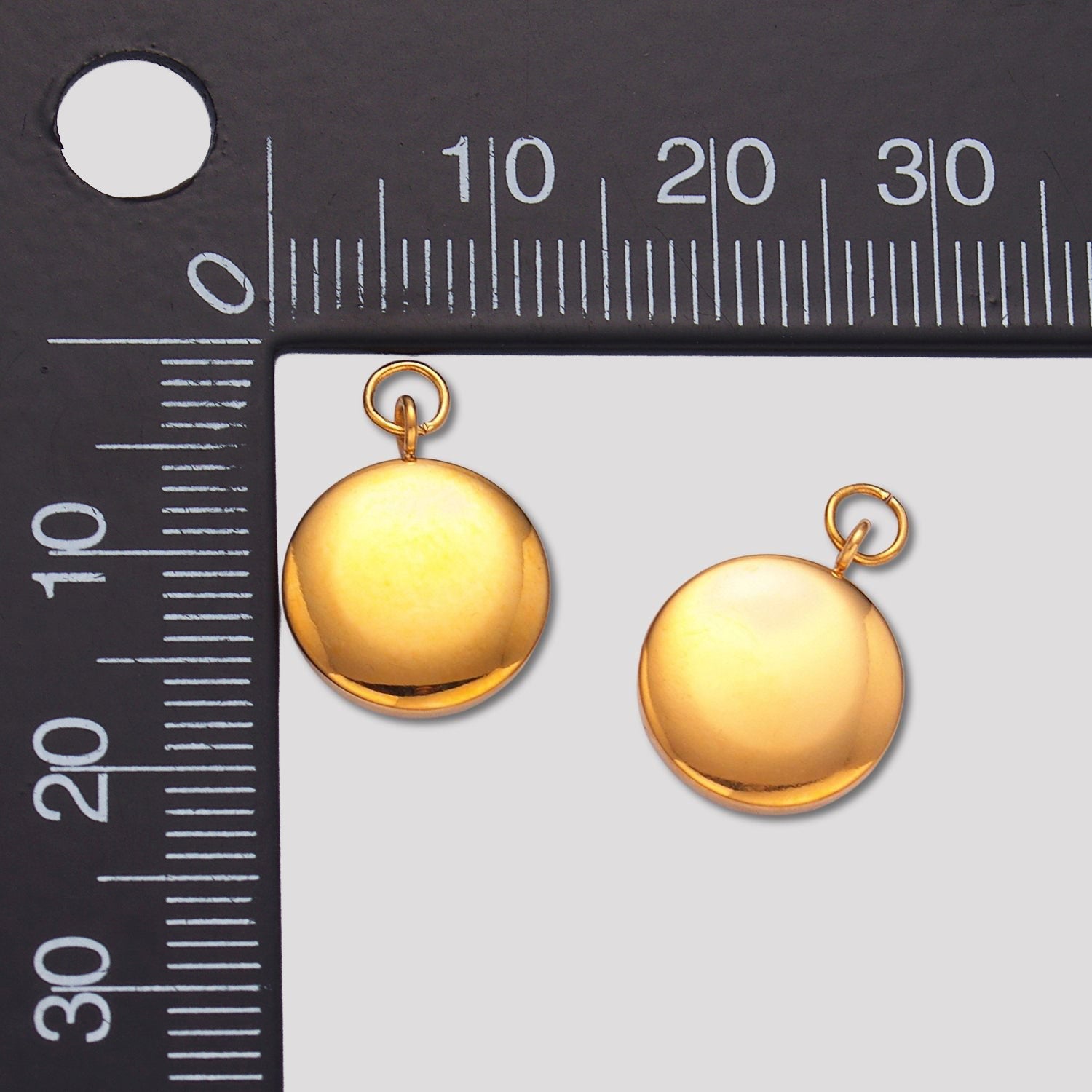 Launch Promo: 24K Gold PVD Stainless Steel Round Geometric Charm | Sold Each