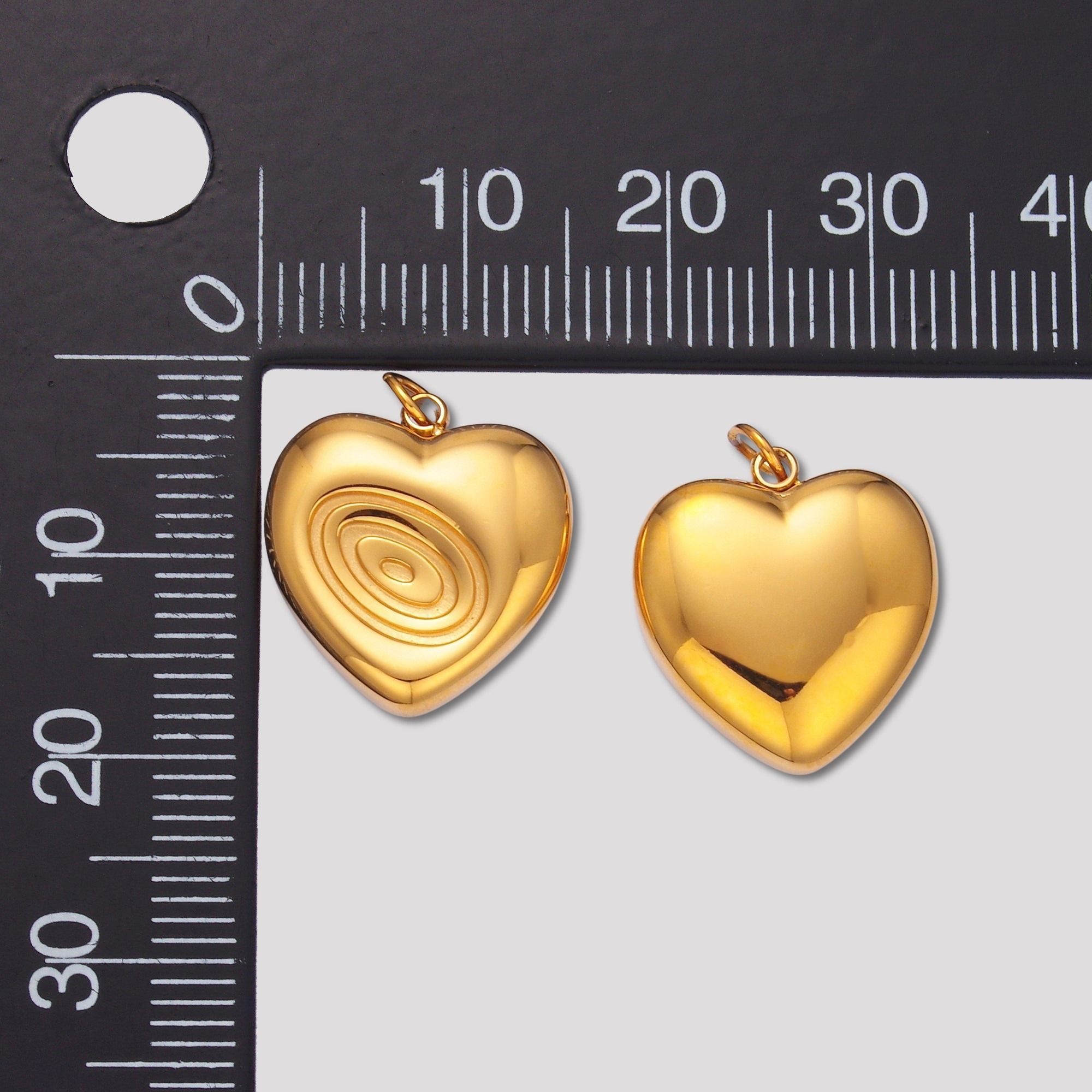 Launch Promo: 24K Gold PVD Stainless Steel Plain Chunky Heart Swirl Pendant | Sold Each