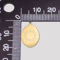 Launch Promo: 24K Gold PVD Stainless Steel Oval Sunburst Medallion Charm | Sold Each
