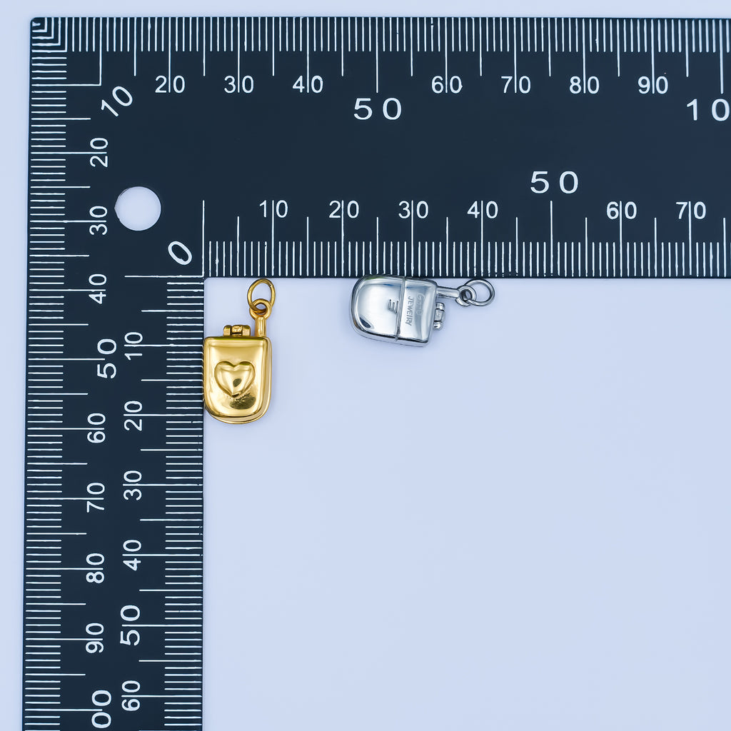 Launch Promo: 24K Gold PVD Stainless Steel Open Locket Handphone Charm | Sold Each