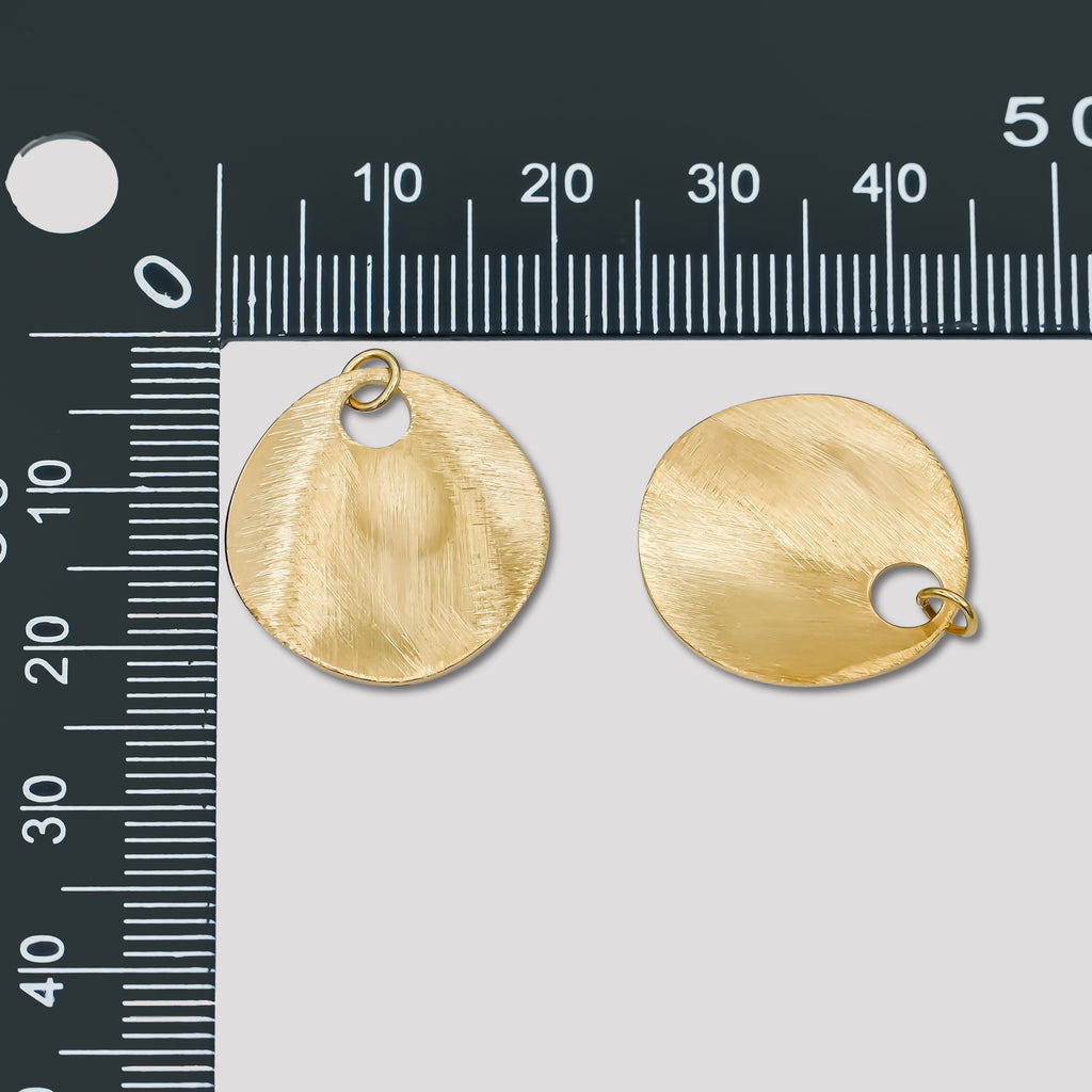 Launch Promo: 24K Gold PVD Stainless Steel Minimalist Medallion Disk Charm | Sold Each