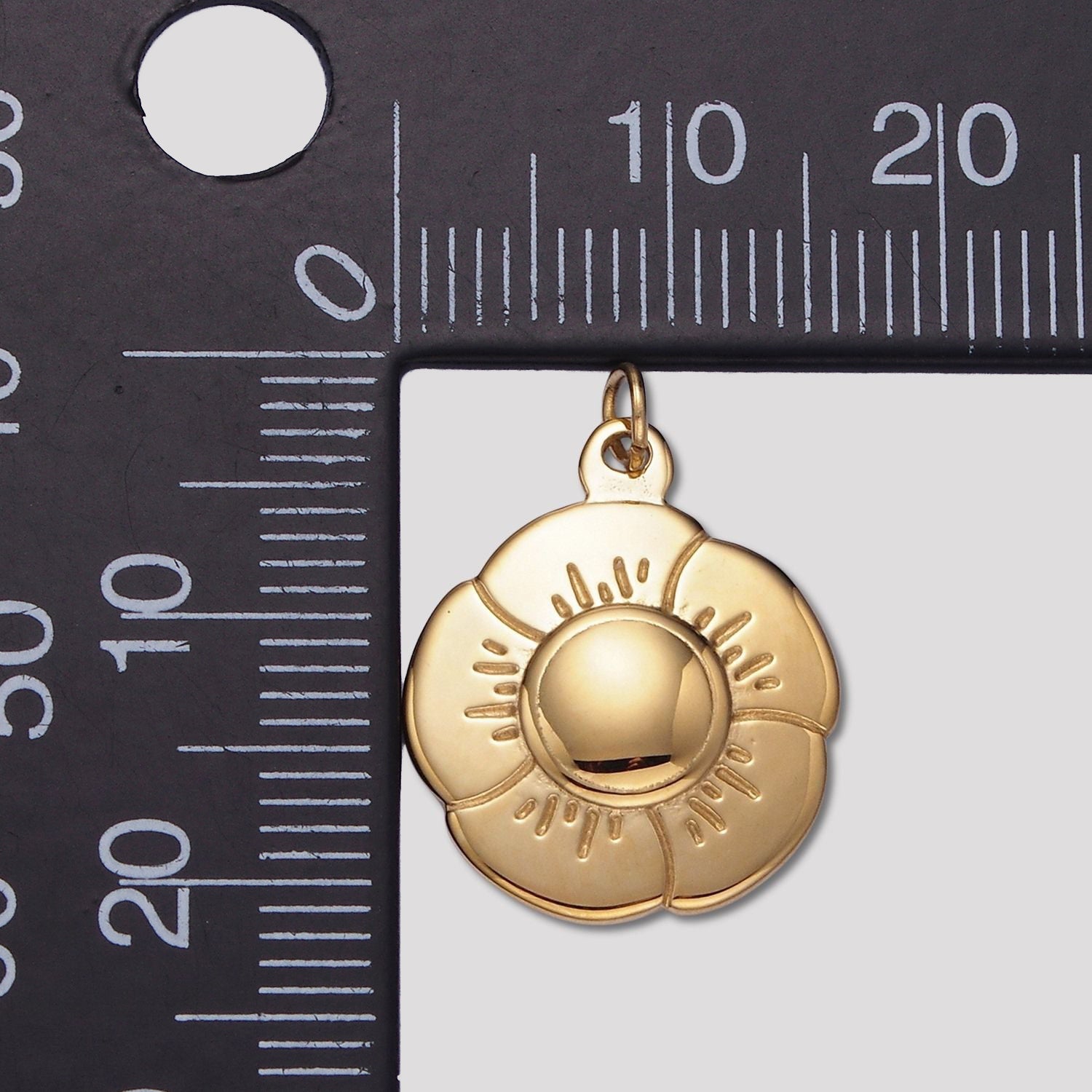 Launch Promo: 24K Gold PVD Stainless Steel Chubby Flower Charm | Sold Each