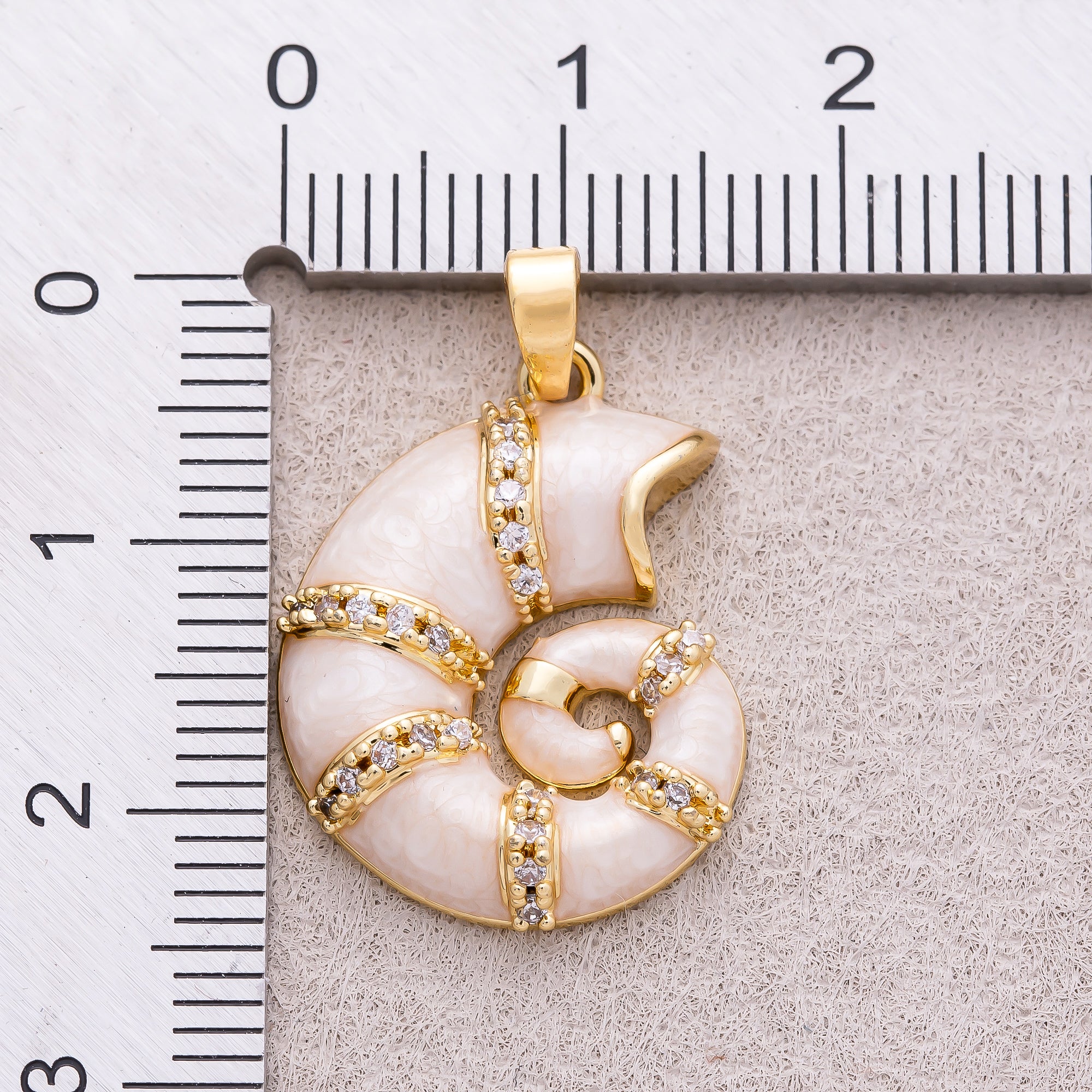 16K Gold Plated Pink Mother of Pearl Conch Shell Ocean Pendant - Sold Each