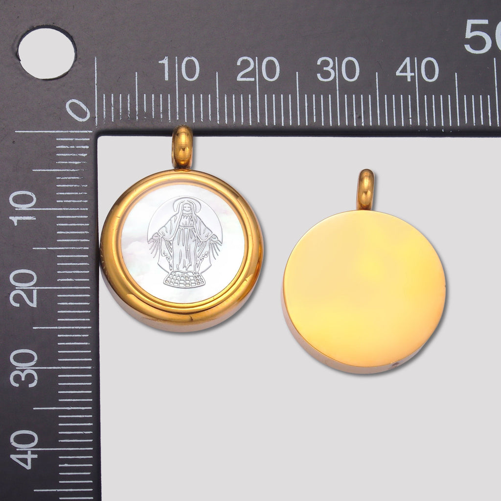 Launch Promo: 24K Gold PVD Stainless Steel Gothic Fleur-de-lis Sword Cross Pendant | Sold Each