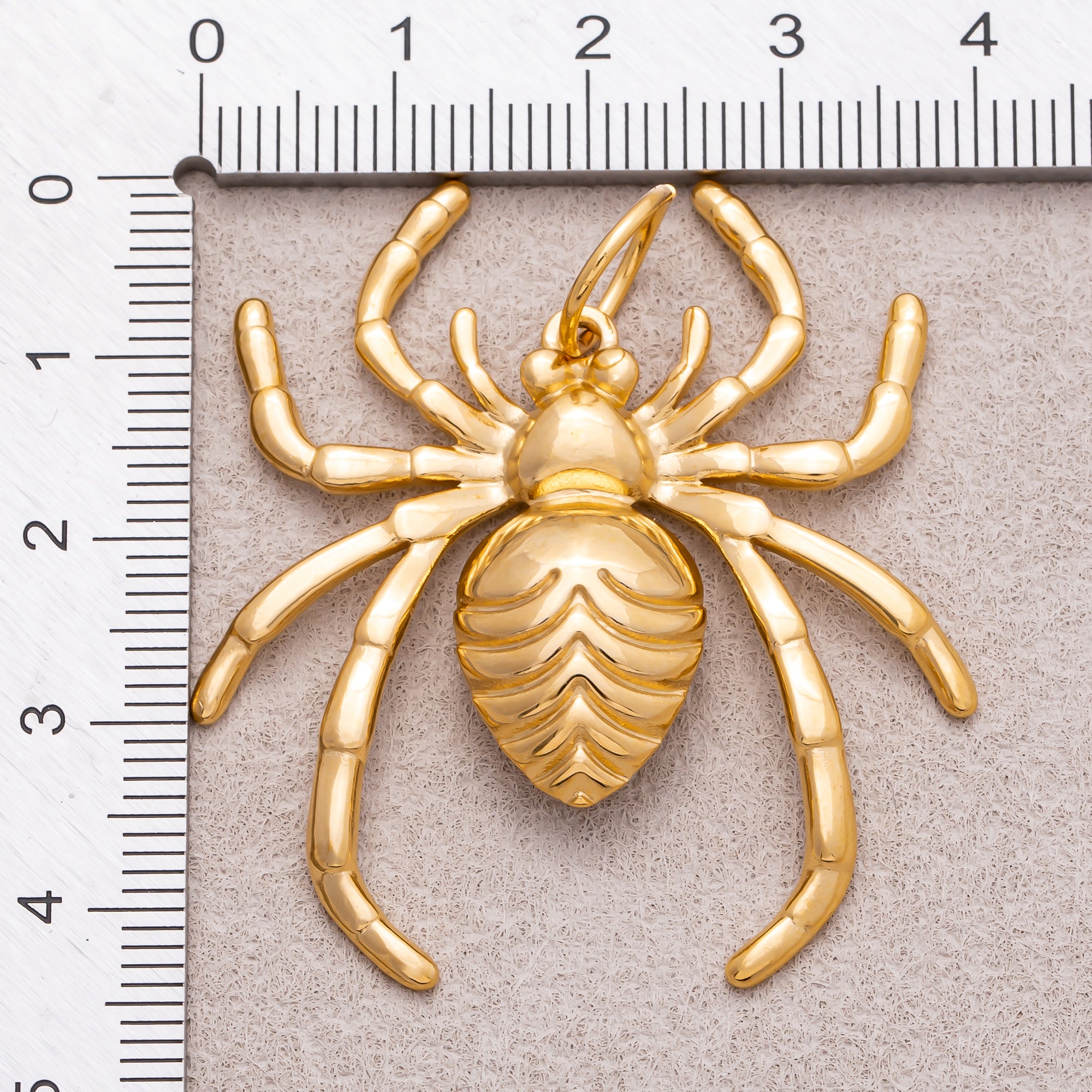 Gold PVD Stainless Steel 8 Legged Spider Animal Charm