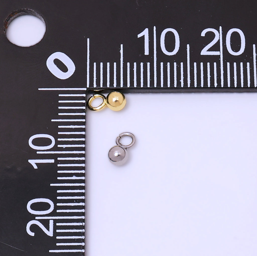 Launch Promo: 24K Gold PVD Stainless Steel Mini Round Ball Charm in Gold & Silver | Sold Each
