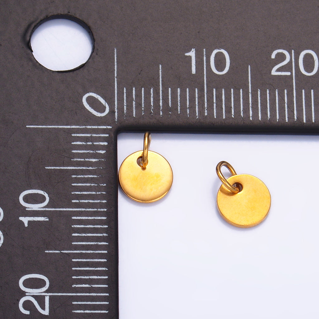 Launch Promo: 24K Gold PVD Stainless Steel Minimalist Round Coin Charm | Sold Each