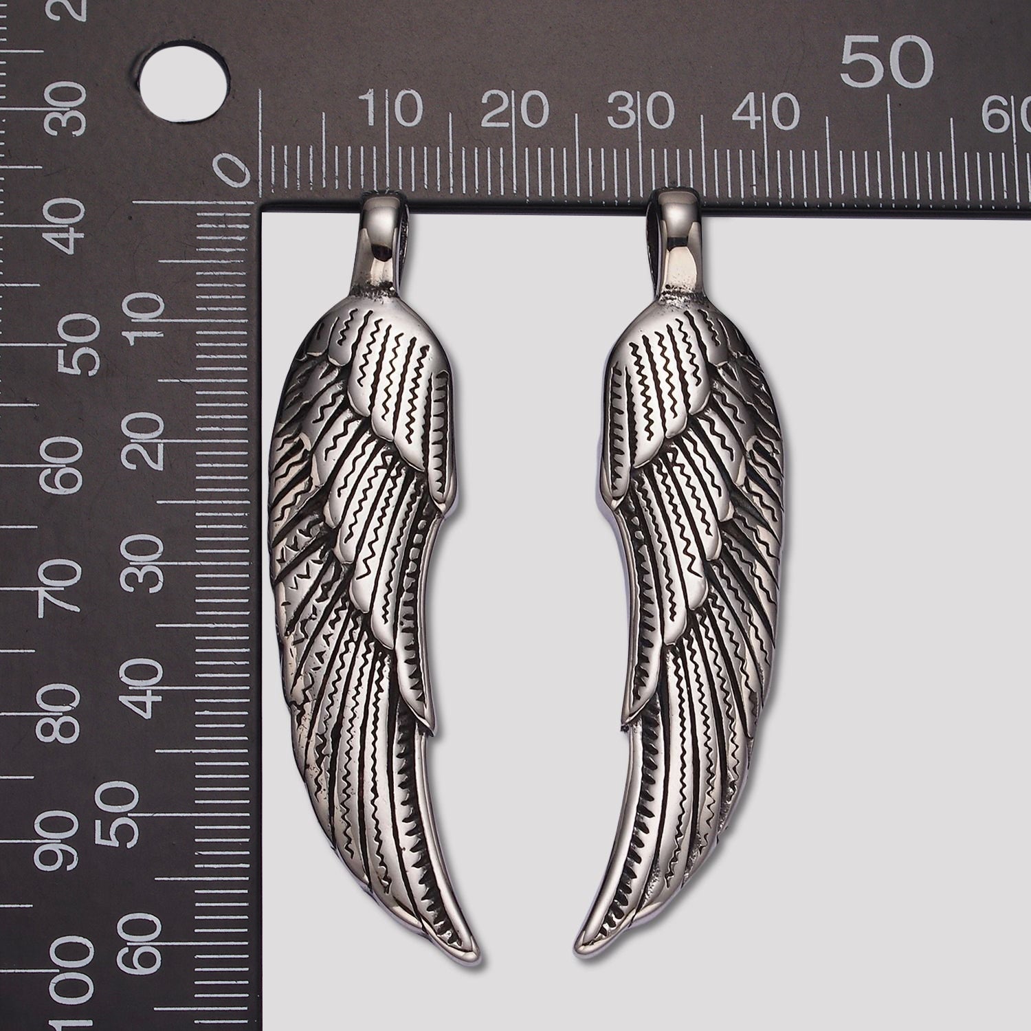 Launch Promo: Stainless Steel Antique Angel Wing Feather Pendant | Sold Each