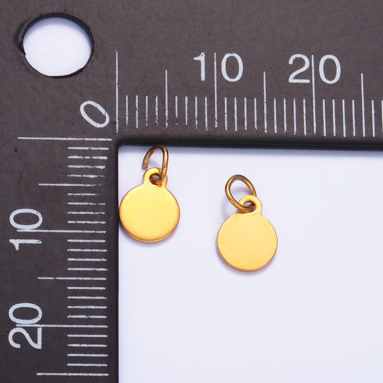 Launch Promo: 24K Gold PVD Stainless Steel Mini Round Coin Charm | Sold Each