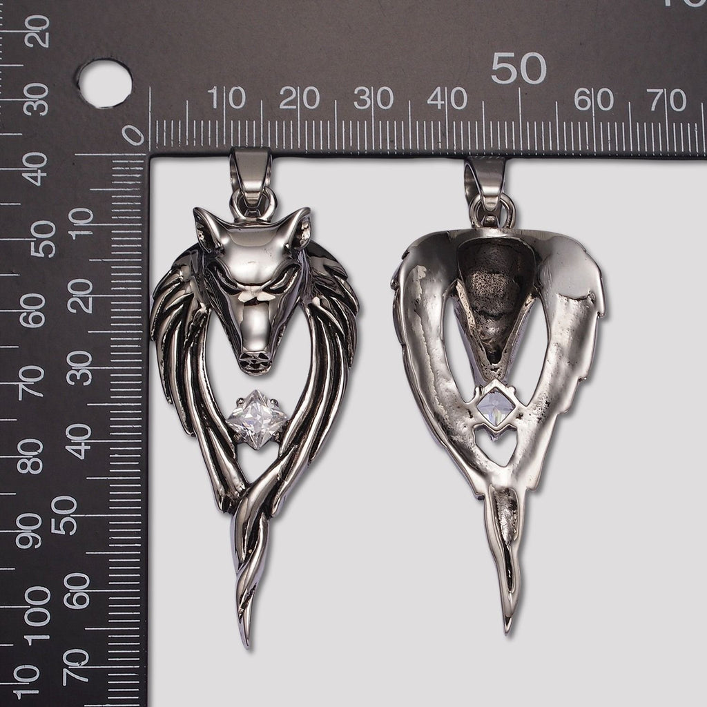 Launch Promo: Stainless Steel Spirit Wolf Animal Pendant | Sold Each