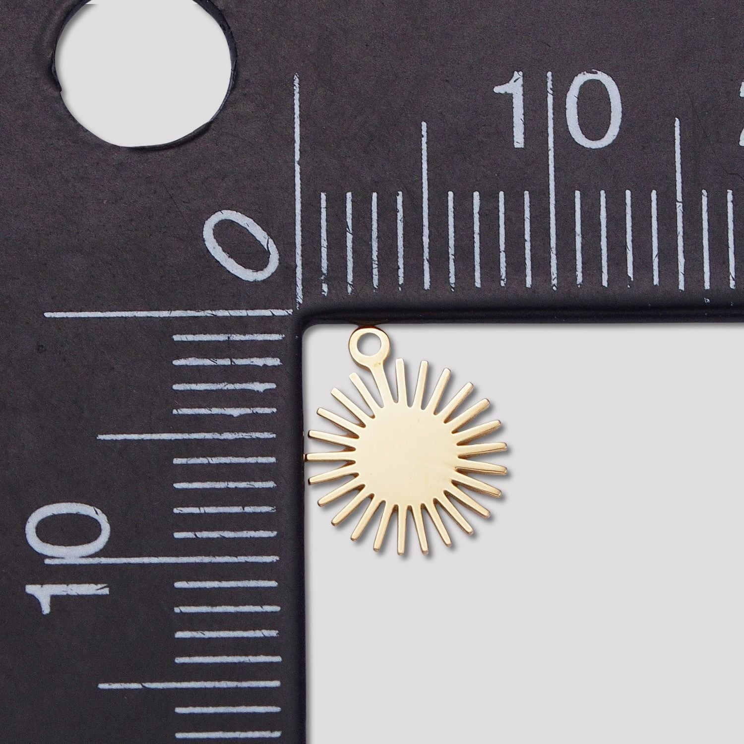Launch Promo: 24K Gold PVD Stainless Steel Minimalist Sunburst Coin Charm | Sold Each