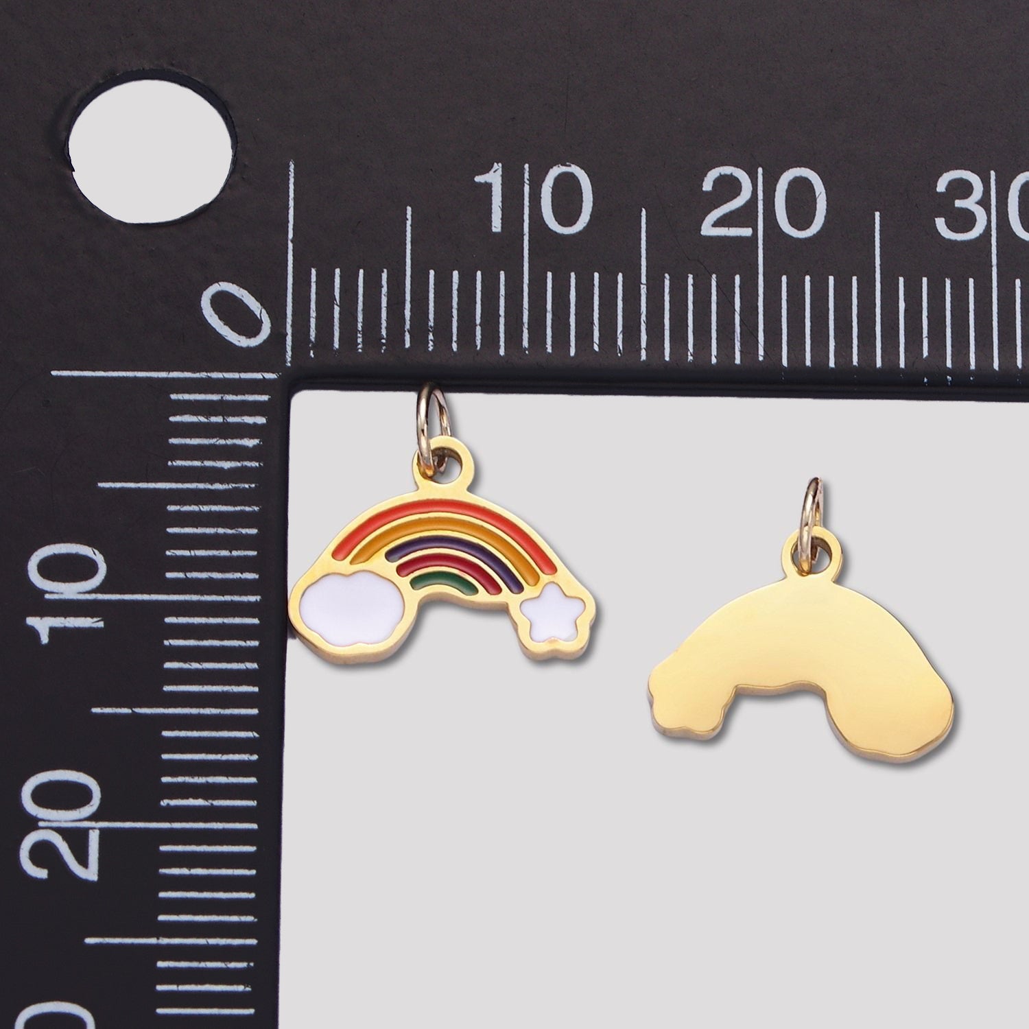 Launch Promo: 24K Gold PVD Stainless Steel Rainbow Enamel Mini Charm | Sold Each
