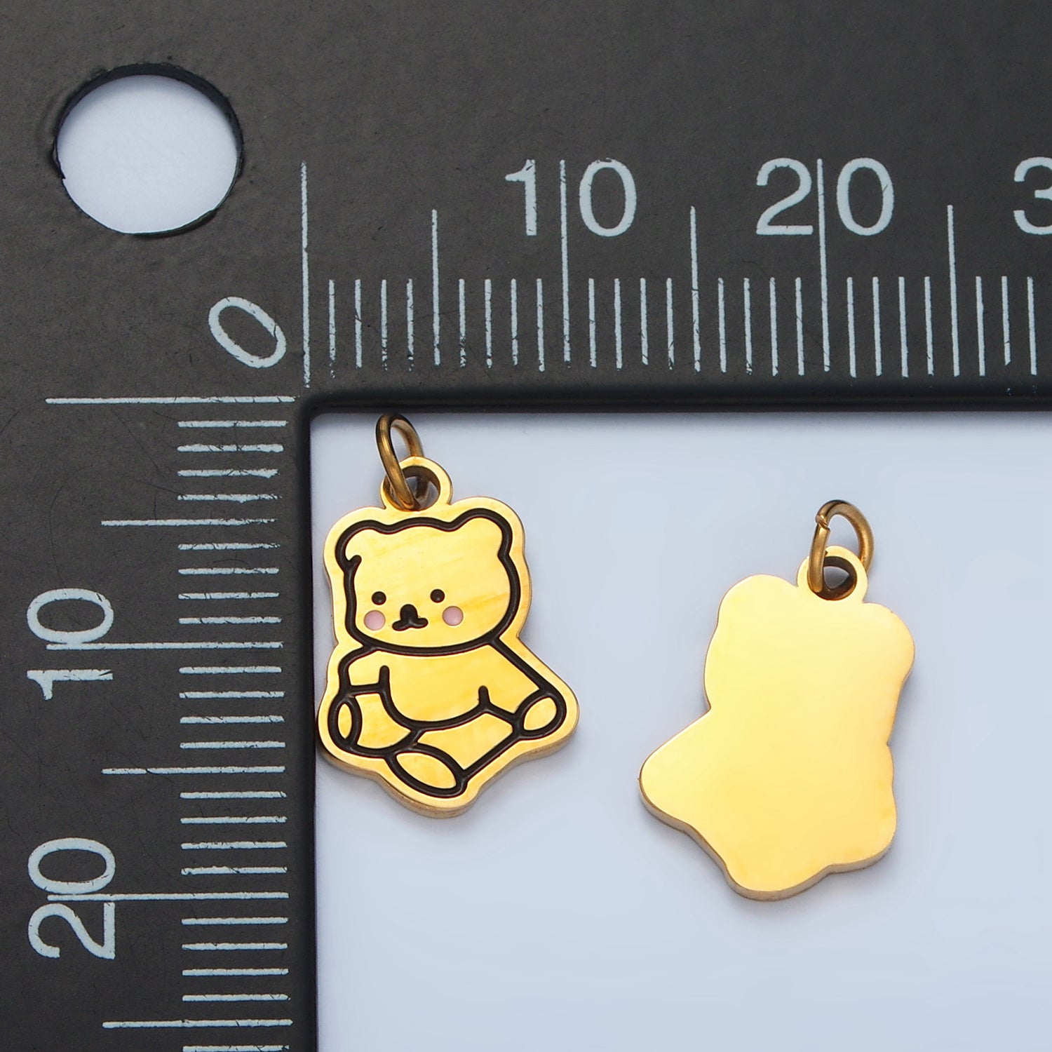 Launch Promo: 24K Gold PVD Stainless Steel Cute Teddy Bear Charm | Sold Each