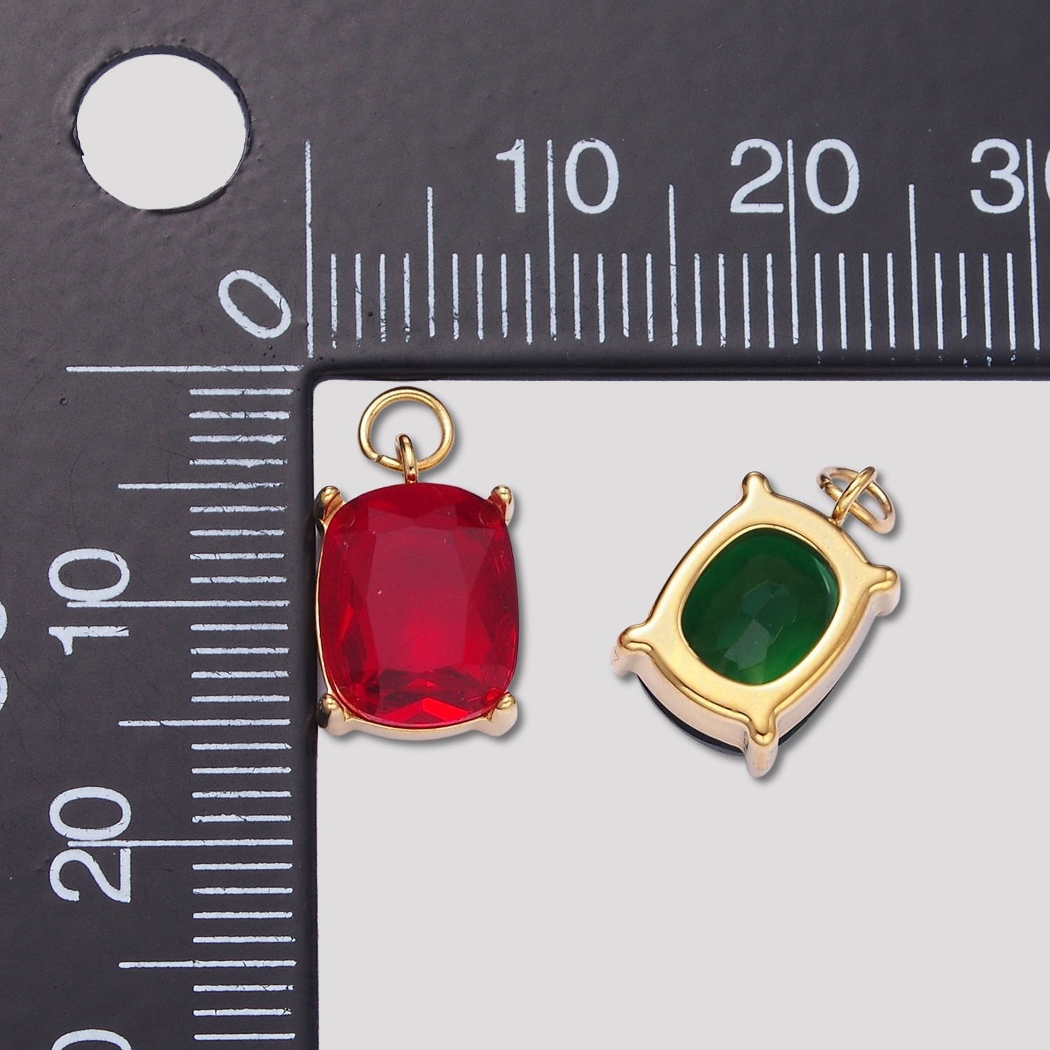 Launch Promo: 14K Gold PVD Stainless Steel Pear Cut Birthstone Charm | Sold Each