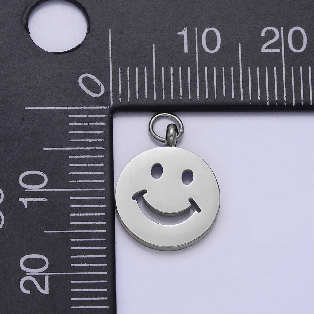 Launch Promo: 24K Gold PVD Stainless Steel Smiley Face Emoticon Charm | Sold Each