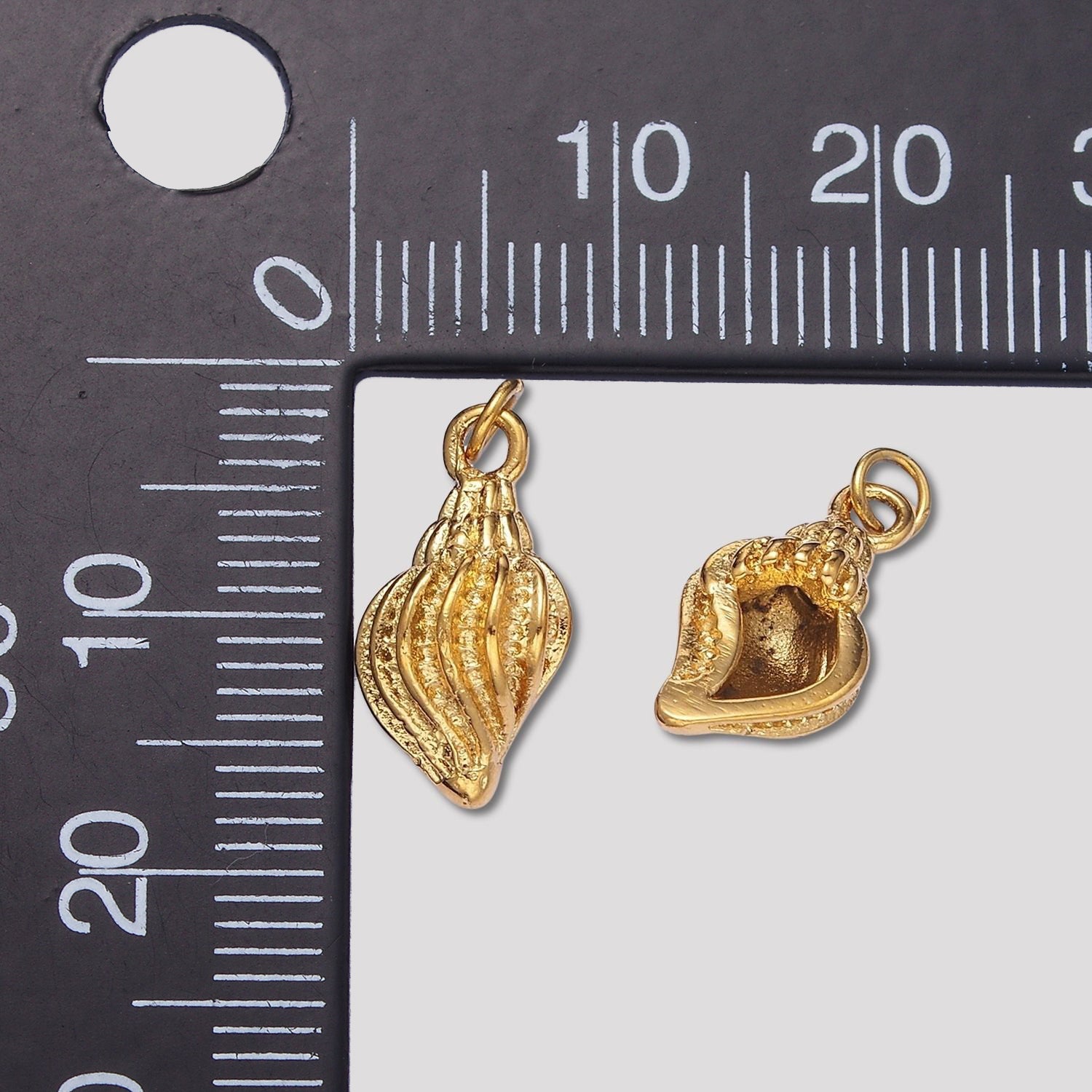 Launch Promo: 14K Gold PVD Stainless Steel Ocean Spiral Conch Shell Charm | Sold Each