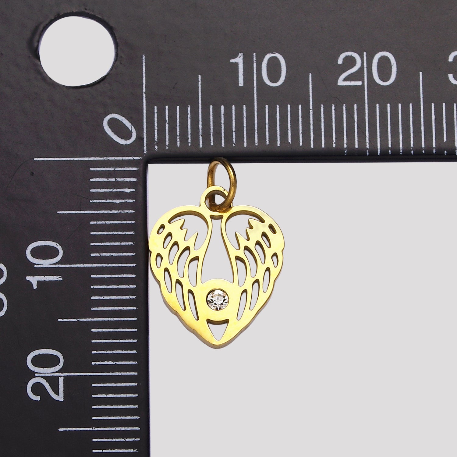 Launch Promo: 14K Gold PVD Stainless Steel Filigree Winged Heart Charm | Sold Each