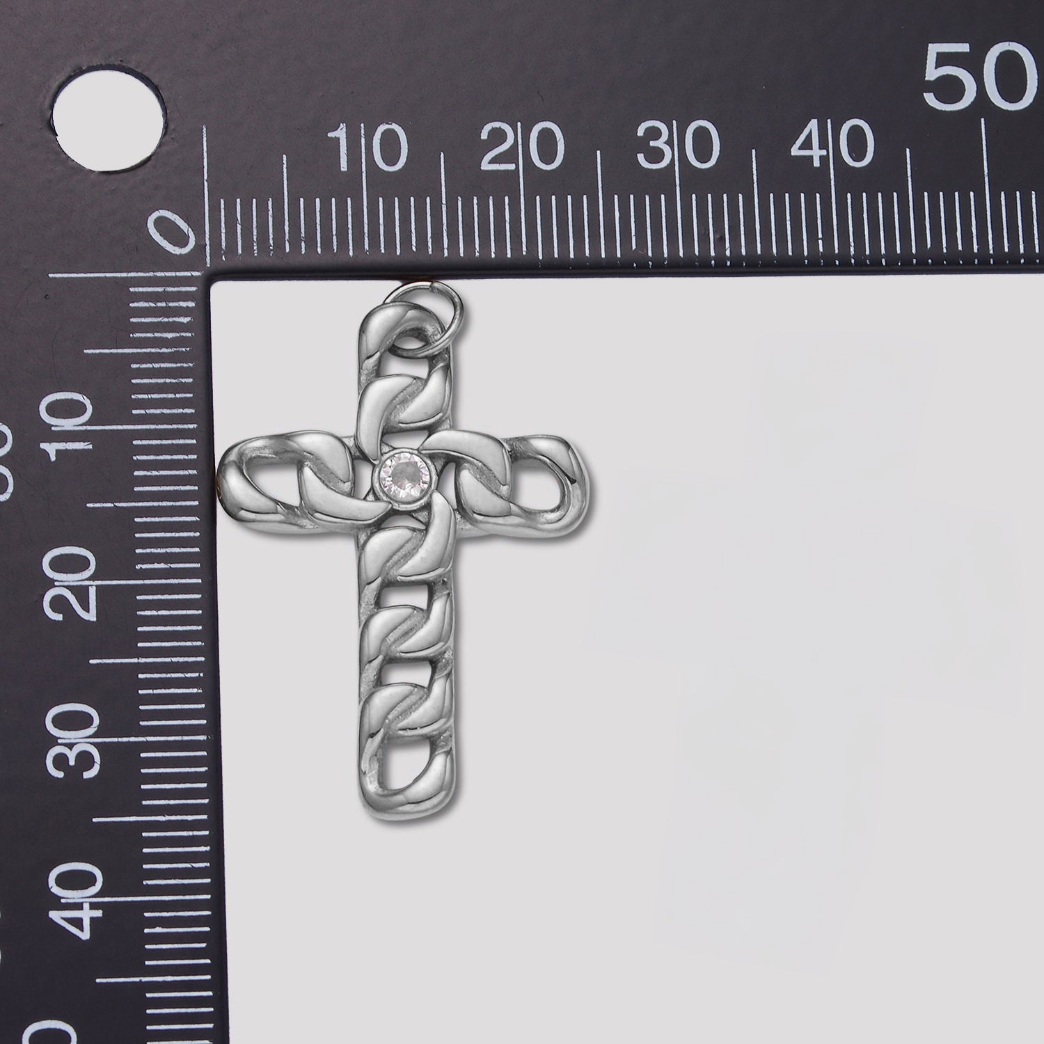 Launch Promo: Stainless Steel Cuban Chain Cross Pendant | Sold Each