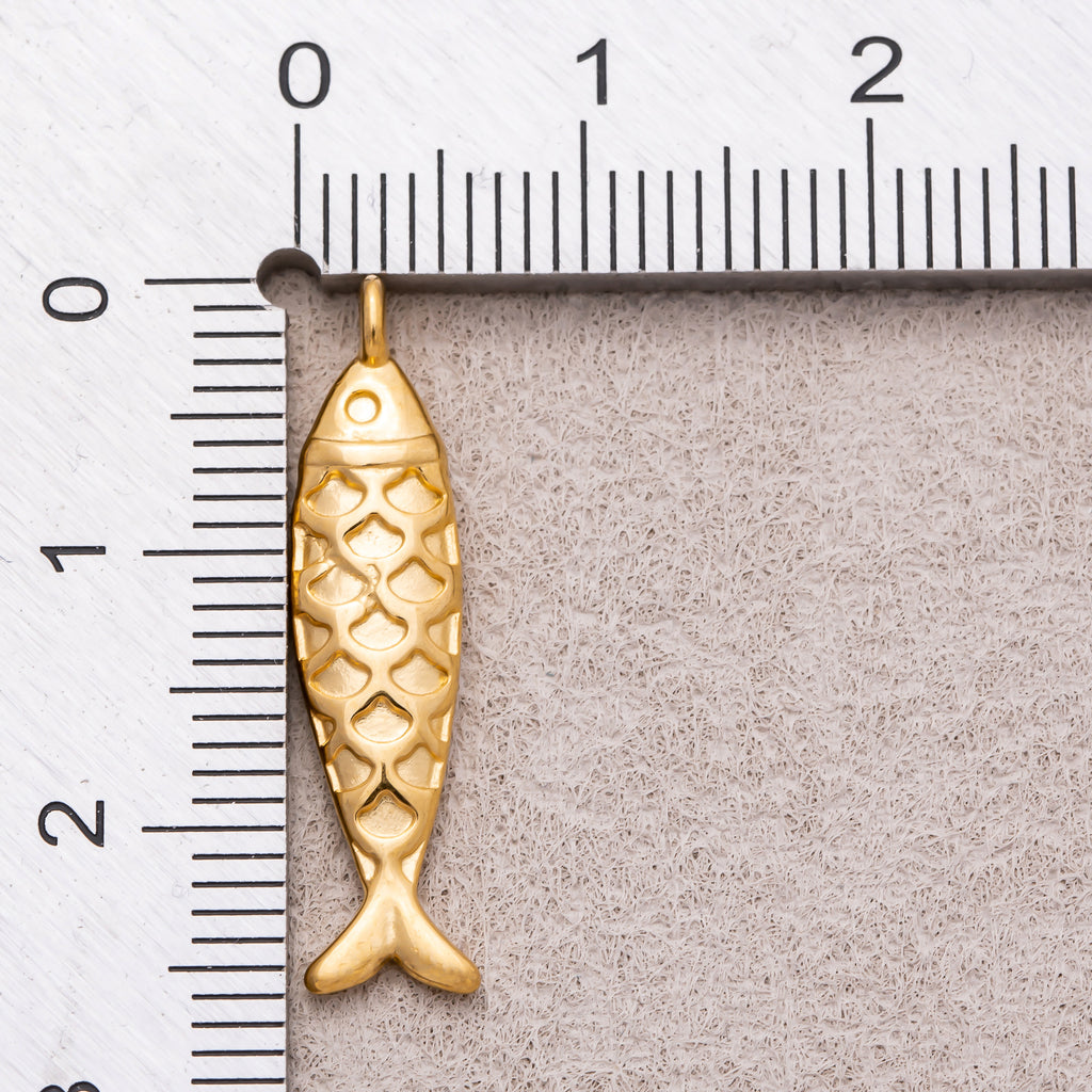 Gold PVD Stainless Steel Fish Ocean Animal Pendant