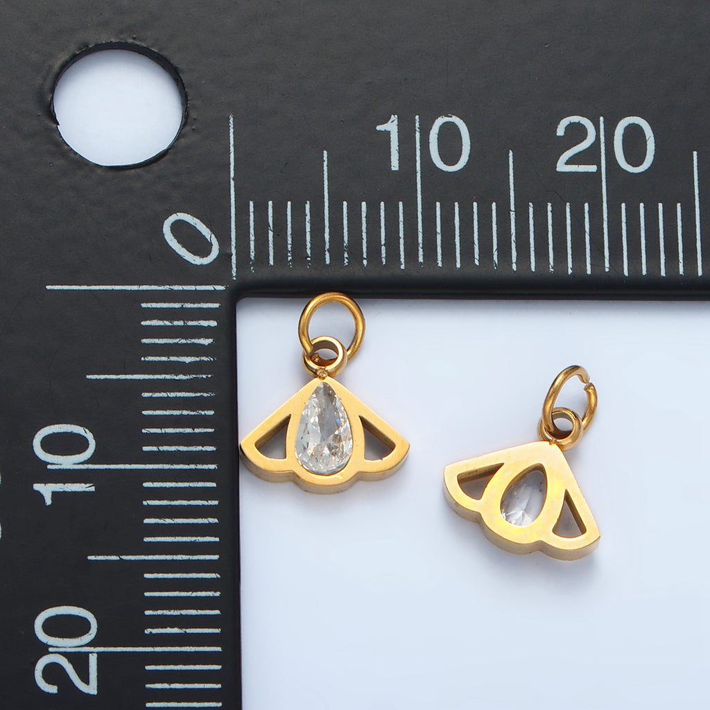 Launch Promo: 24K Gold PVD Stainless Steel Teardrop CZ Honey Bee Insect Charm | Sold Each