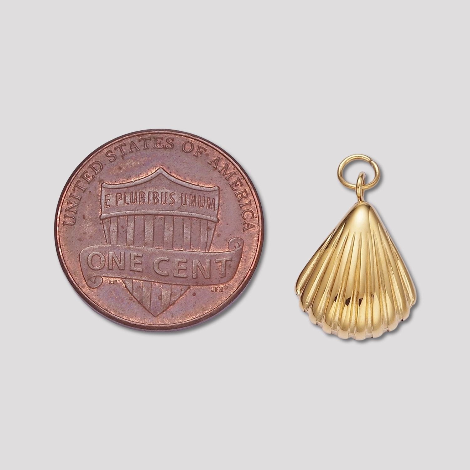 Launch Promo: 14K Gold PVD Stainless Steel Ocean Seashell Mini Charm | Sold Each