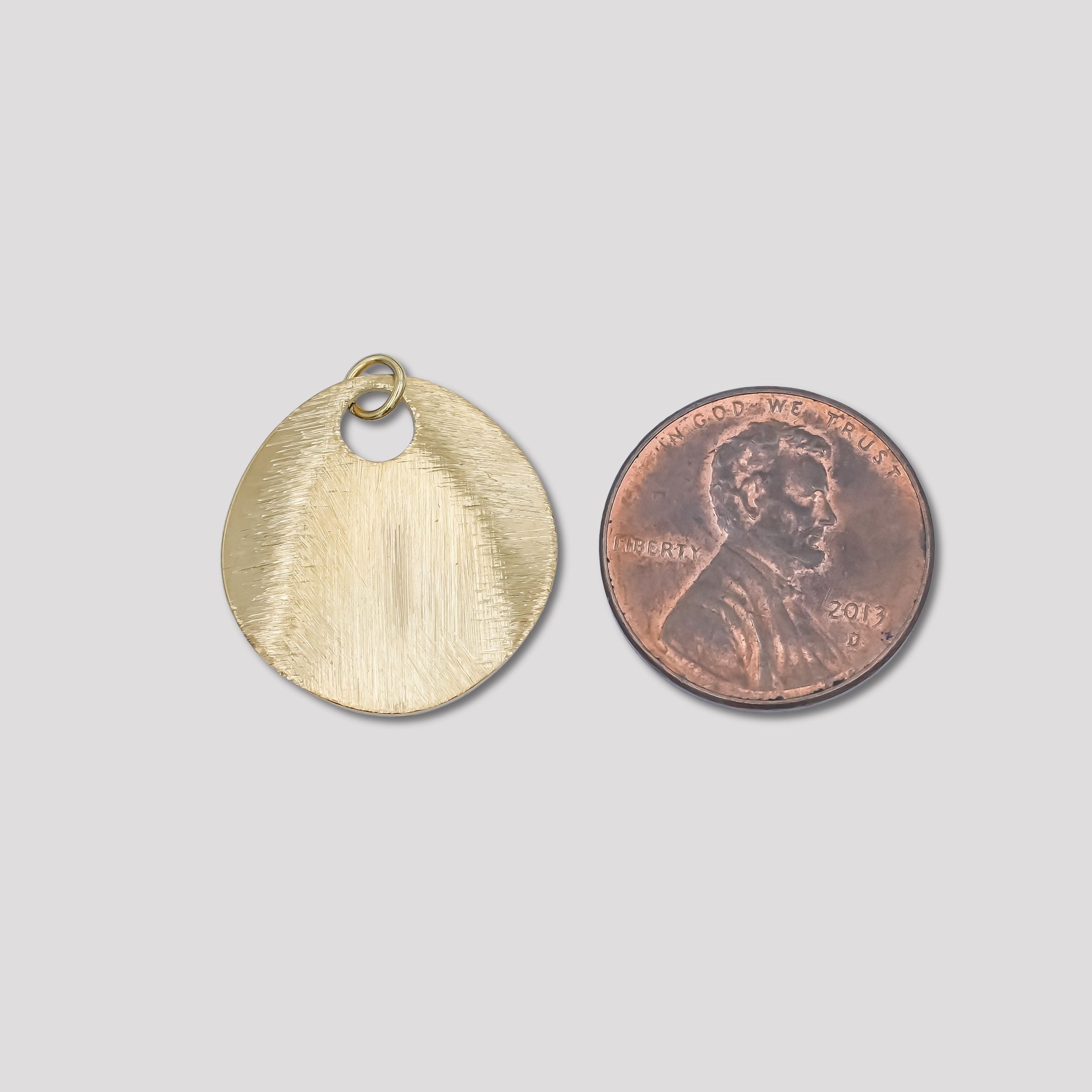 Launch Promo: 24K Gold PVD Stainless Steel Minimalist Medallion Disk Charm | Sold Each