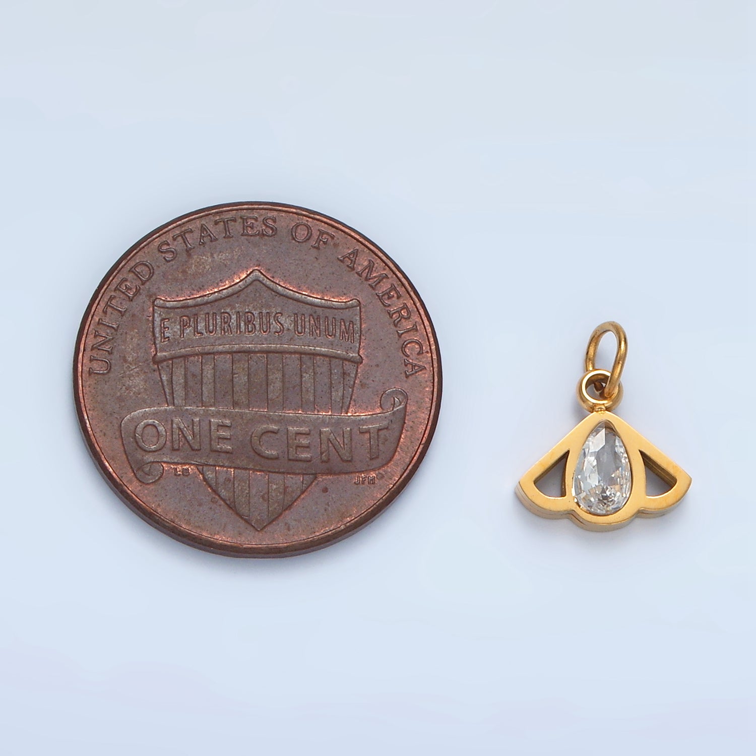 Launch Promo: 24K Gold PVD Stainless Steel Teardrop CZ Honey Bee Insect Charm | Sold Each