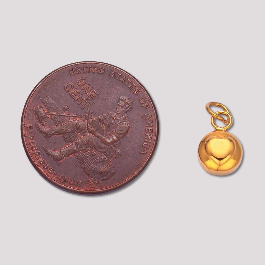 Launch Promo: 24K Gold PVD Stainless Steel Heart Round Ball Charm | Sold Each