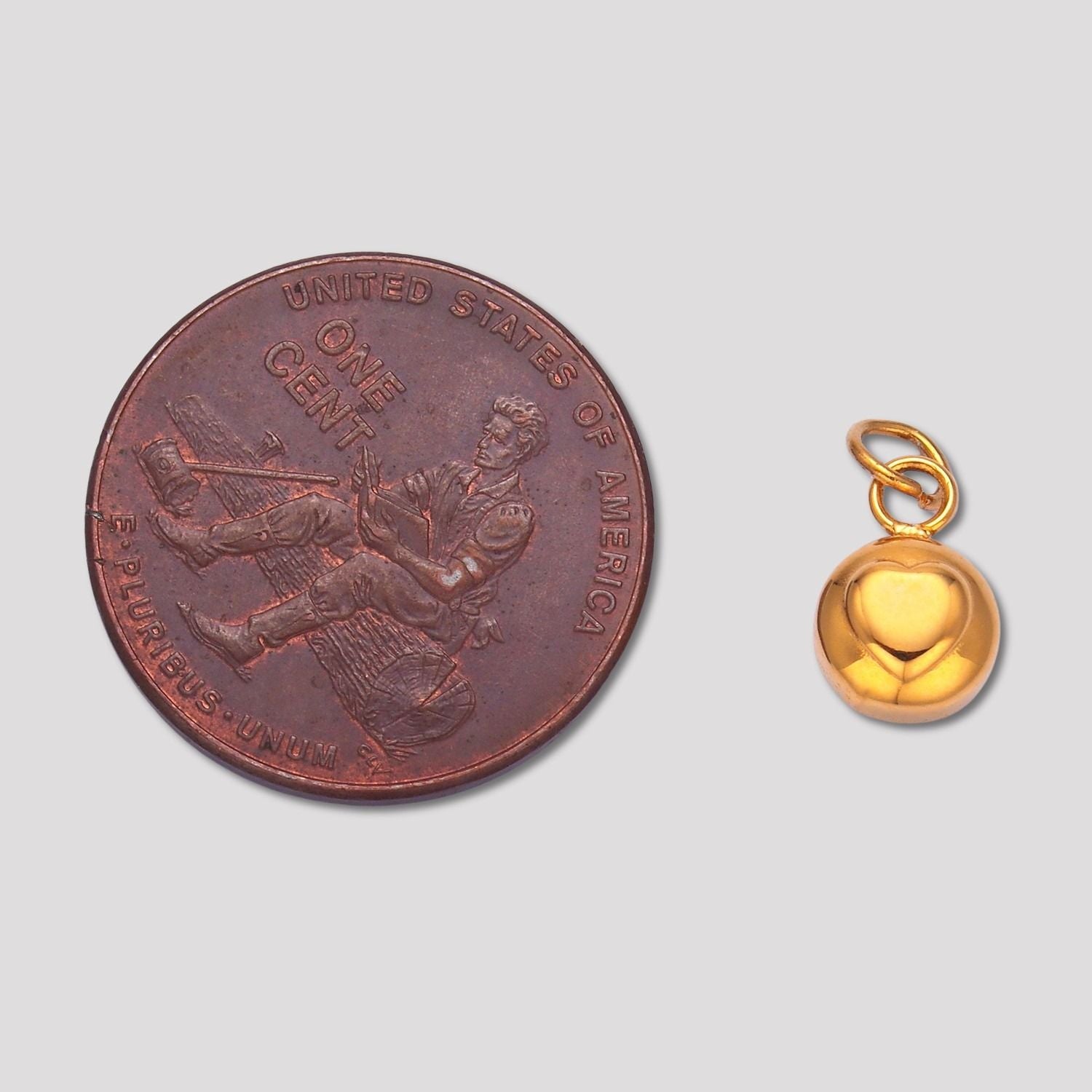 Launch Promo: 24K Gold PVD Stainless Steel Heart Round Ball Charm | Sold Each