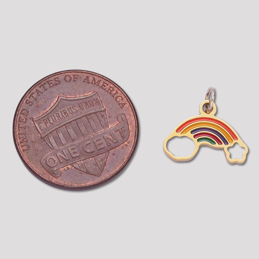 Launch Promo: 24K Gold PVD Stainless Steel Rainbow Enamel Mini Charm | Sold Each