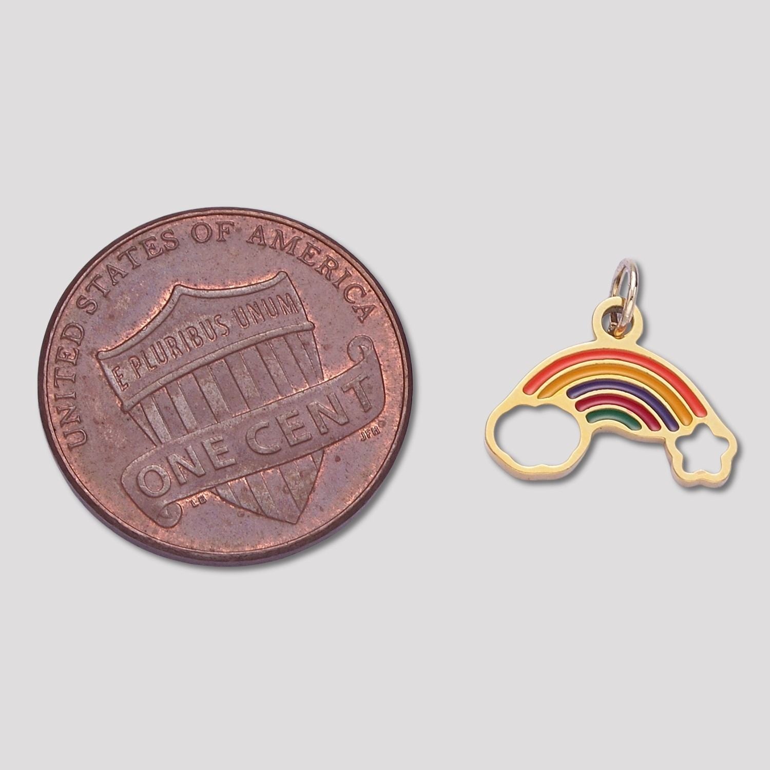Launch Promo: 24K Gold PVD Stainless Steel Rainbow Enamel Mini Charm | Sold Each