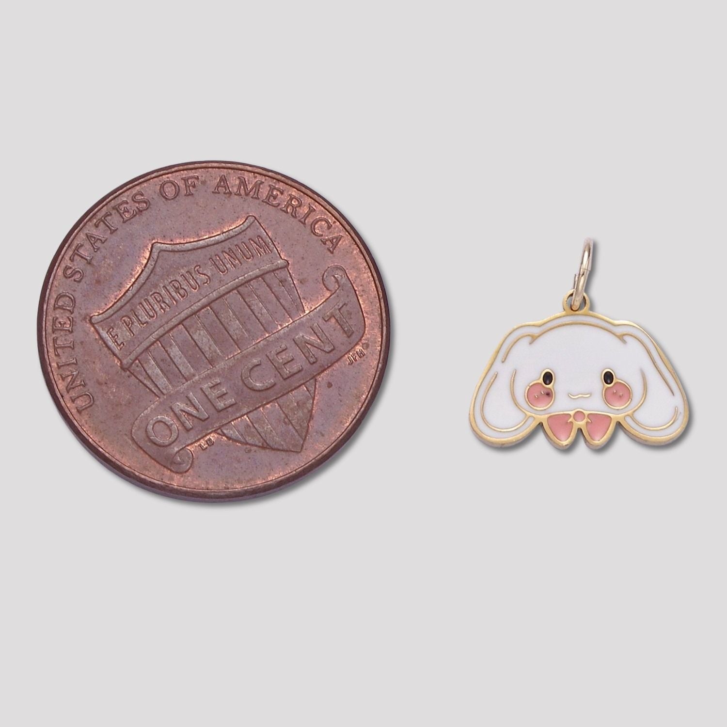 Launch Promo: 24K Gold PVD Stainless Steel Pink White Cute Baby Doll Enamel Charm | Sold Each