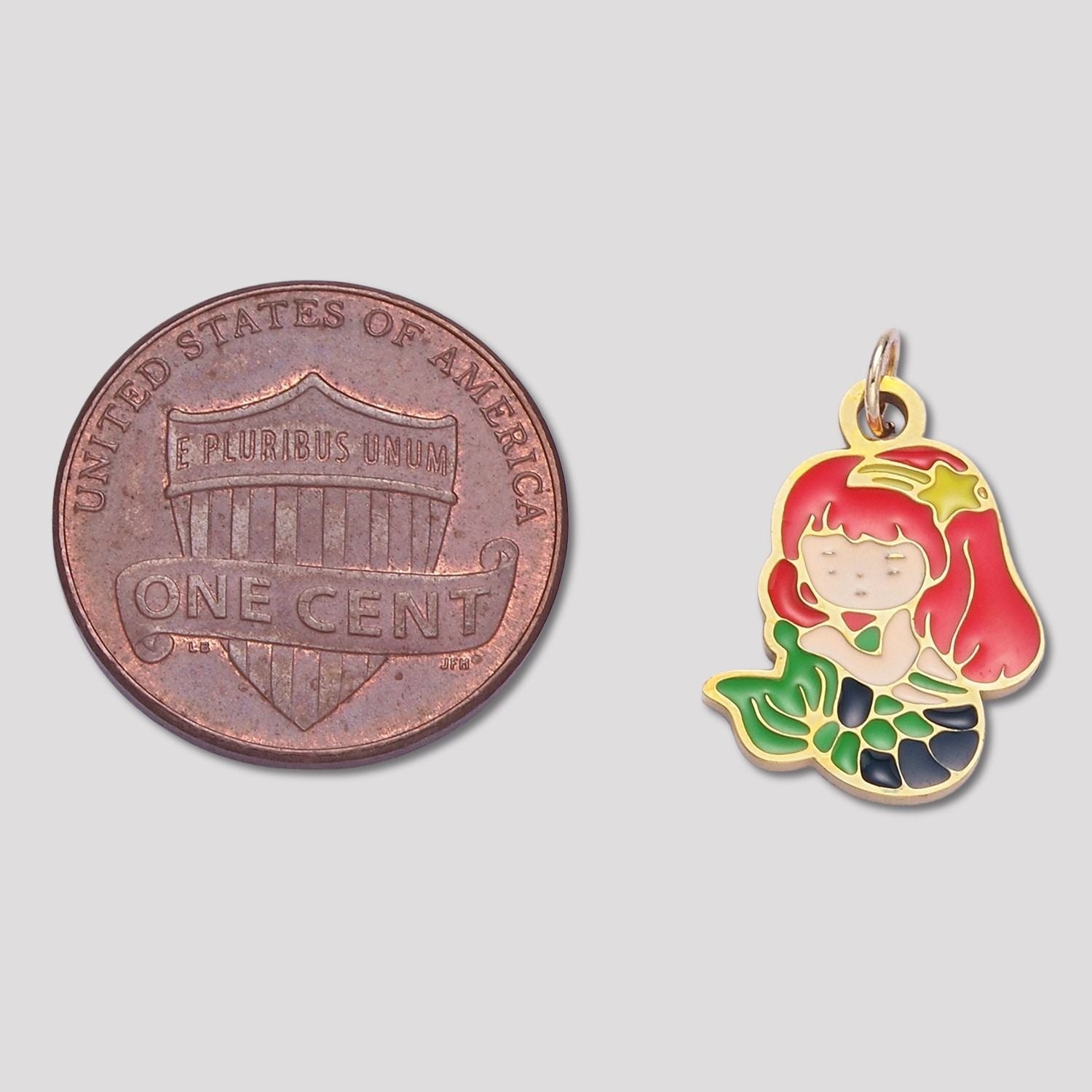 Launch Promo: 24K Gold PVD Stainless Steel Little Mermaid Ocean Enamel Charm | Sold Each