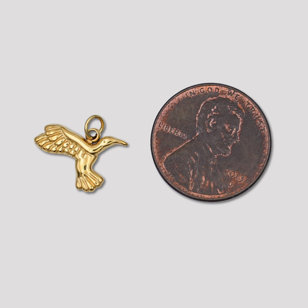 Launch Promo: 24K Gold PVD Stainless Steel Flying Bird Animal Charm | Sold Each