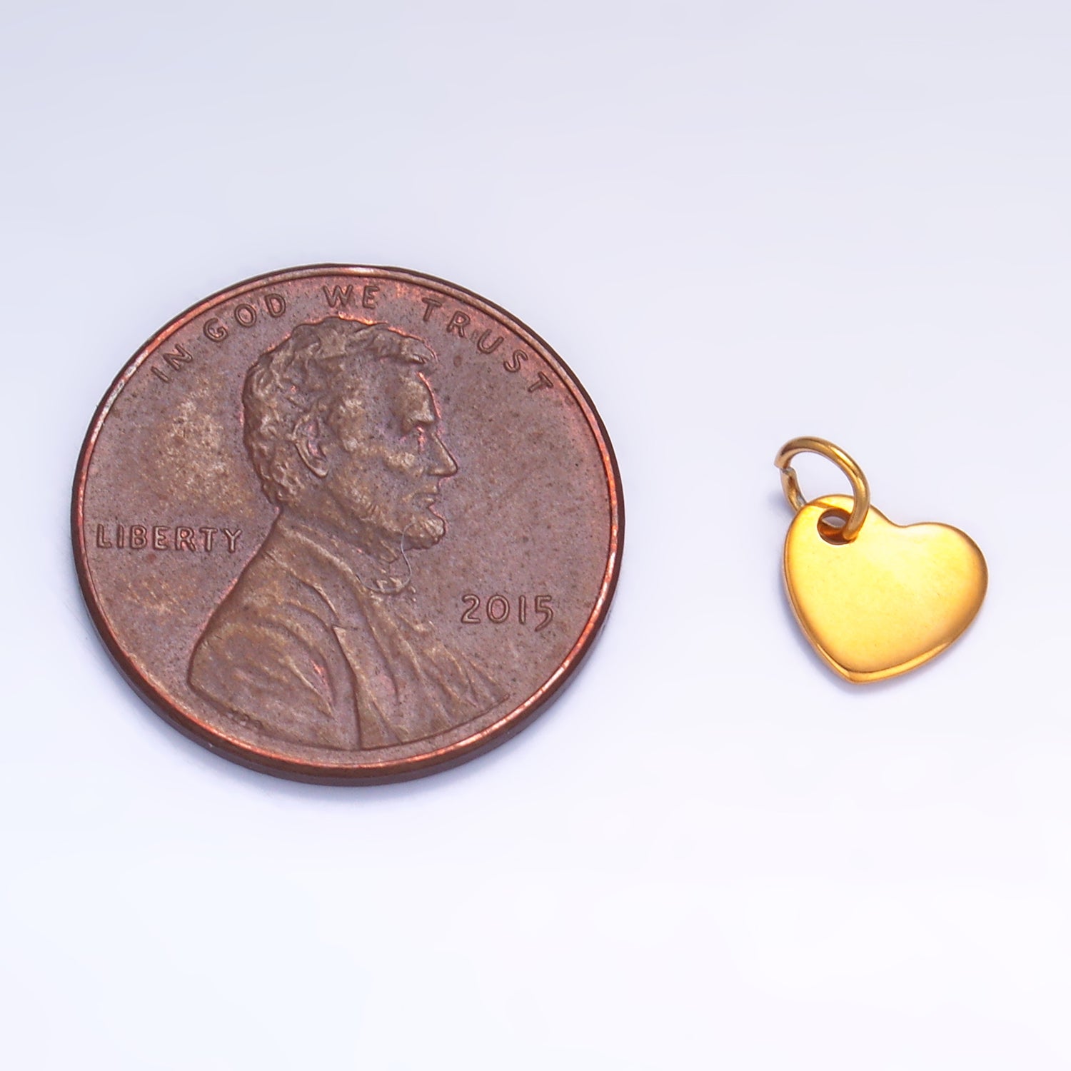 Launch Promo: 24K Gold PVD Stainless Steel Minimalist Love Heart Charm | Sold Each