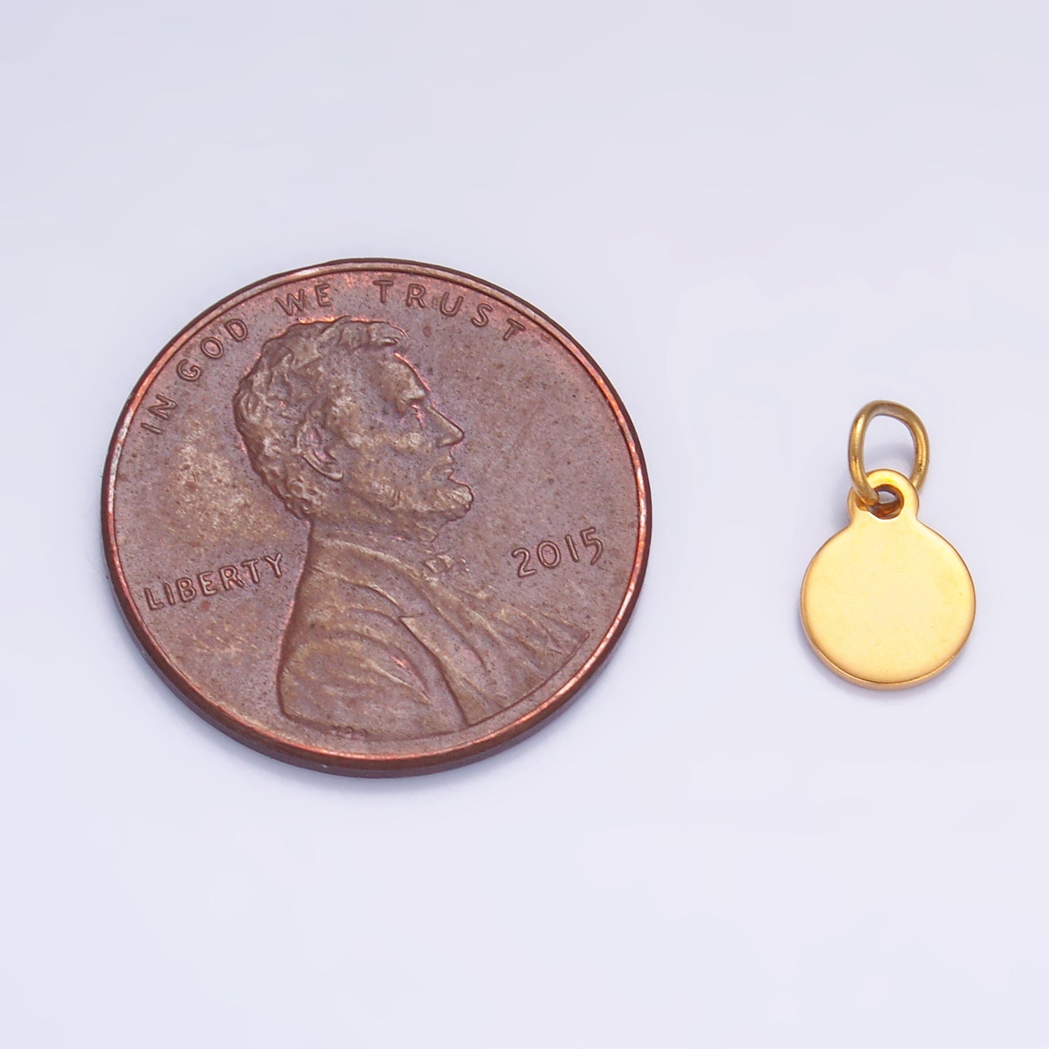 Launch Promo: 24K Gold PVD Stainless Steel Mini Round Coin Charm | Sold Each