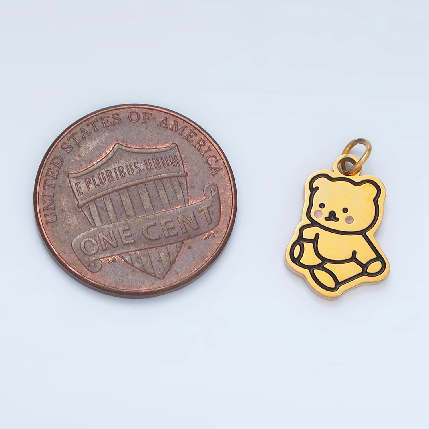 Launch Promo: 24K Gold PVD Stainless Steel Cute Teddy Bear Charm | Sold Each