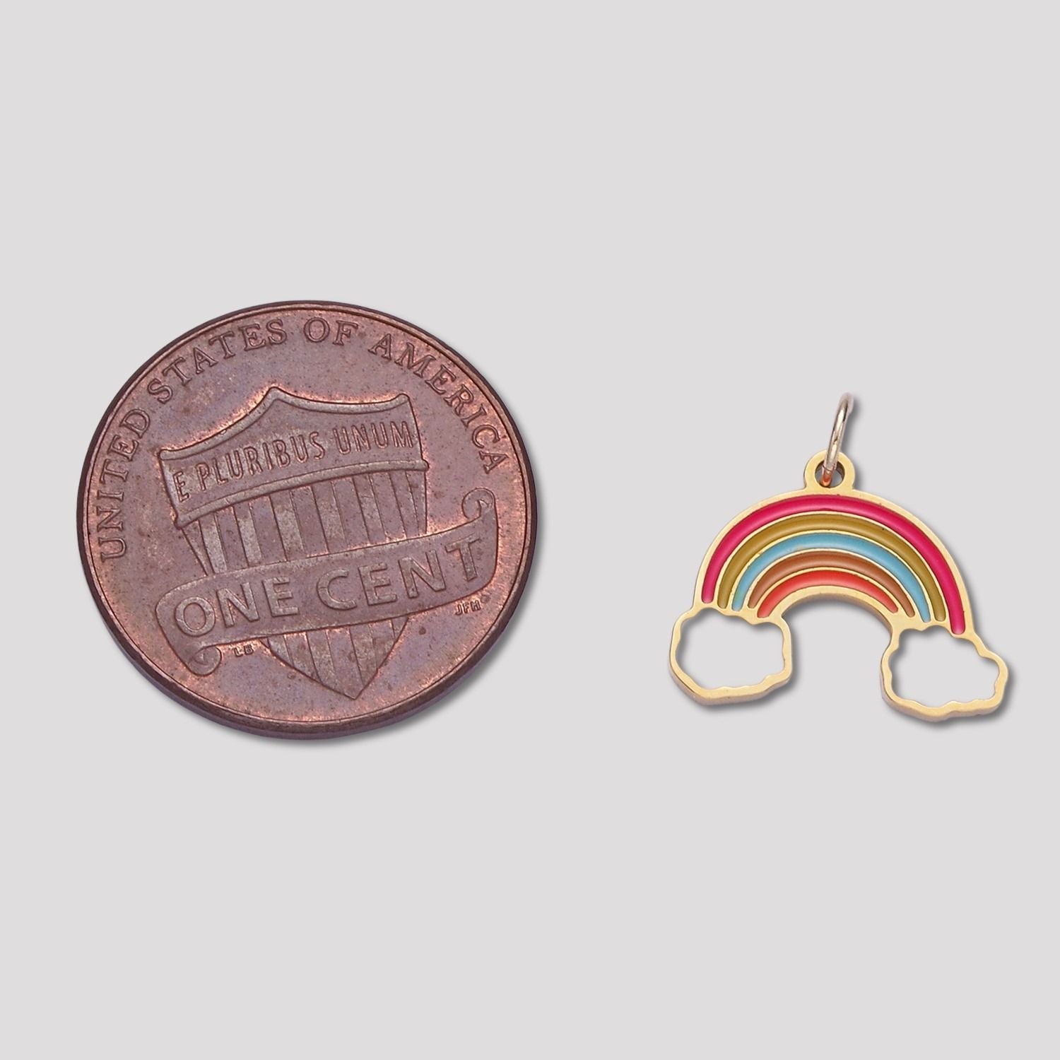 Launch Promo: 24K Gold PVD Stainless Steel Colorful Rainbow Enamel Charm | Sold Each