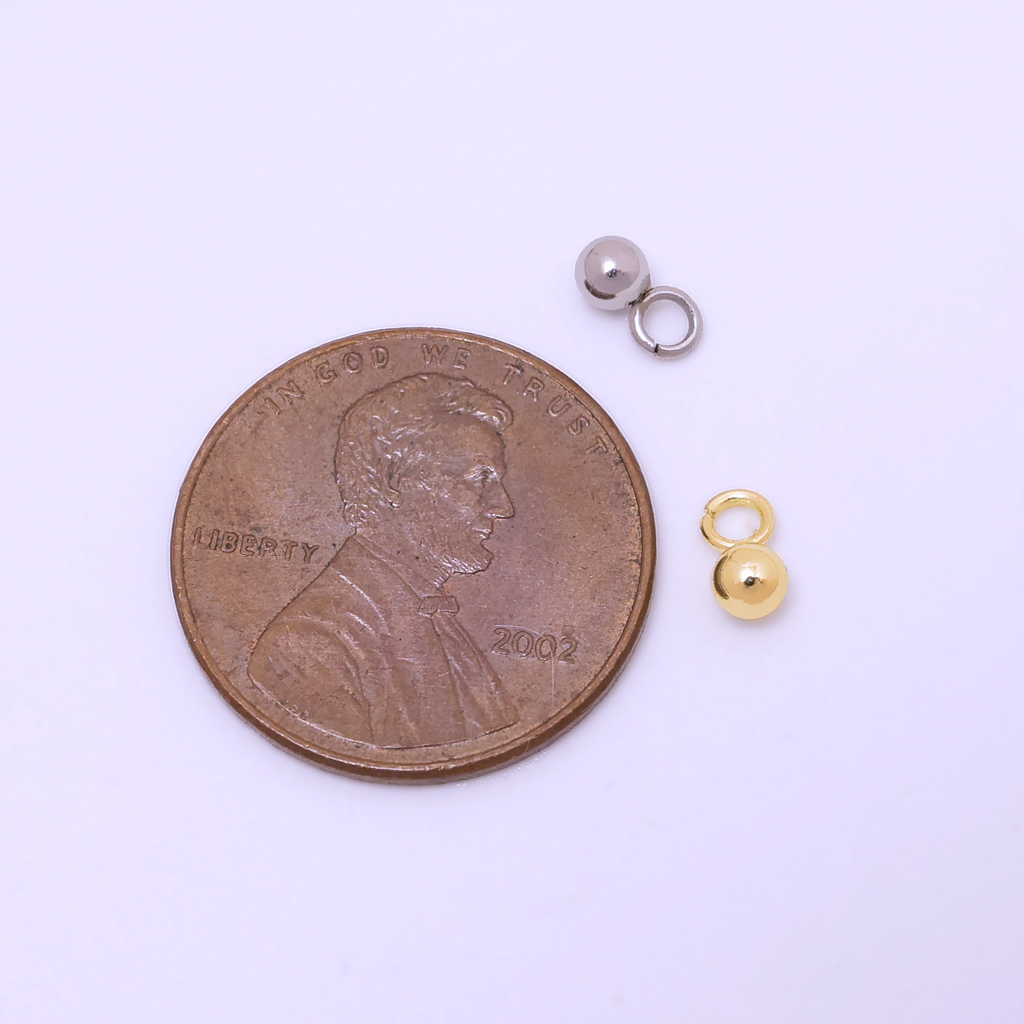 Launch Promo: 24K Gold PVD Stainless Steel Mini Round Ball Charm in Gold & Silver | Sold Each
