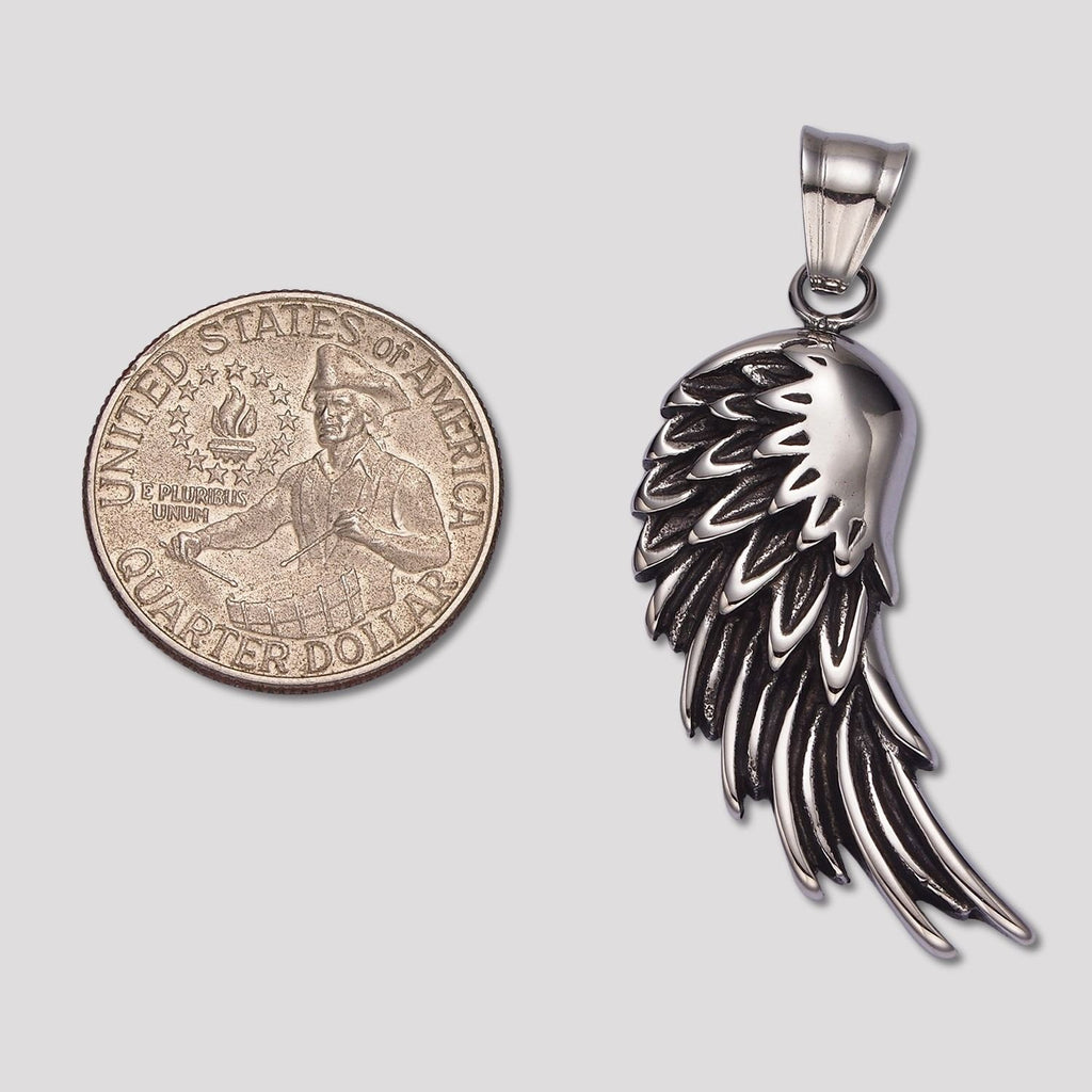 Launch Promo: Stainless Steel Guardian Angel Wing Pendant | Sold Each