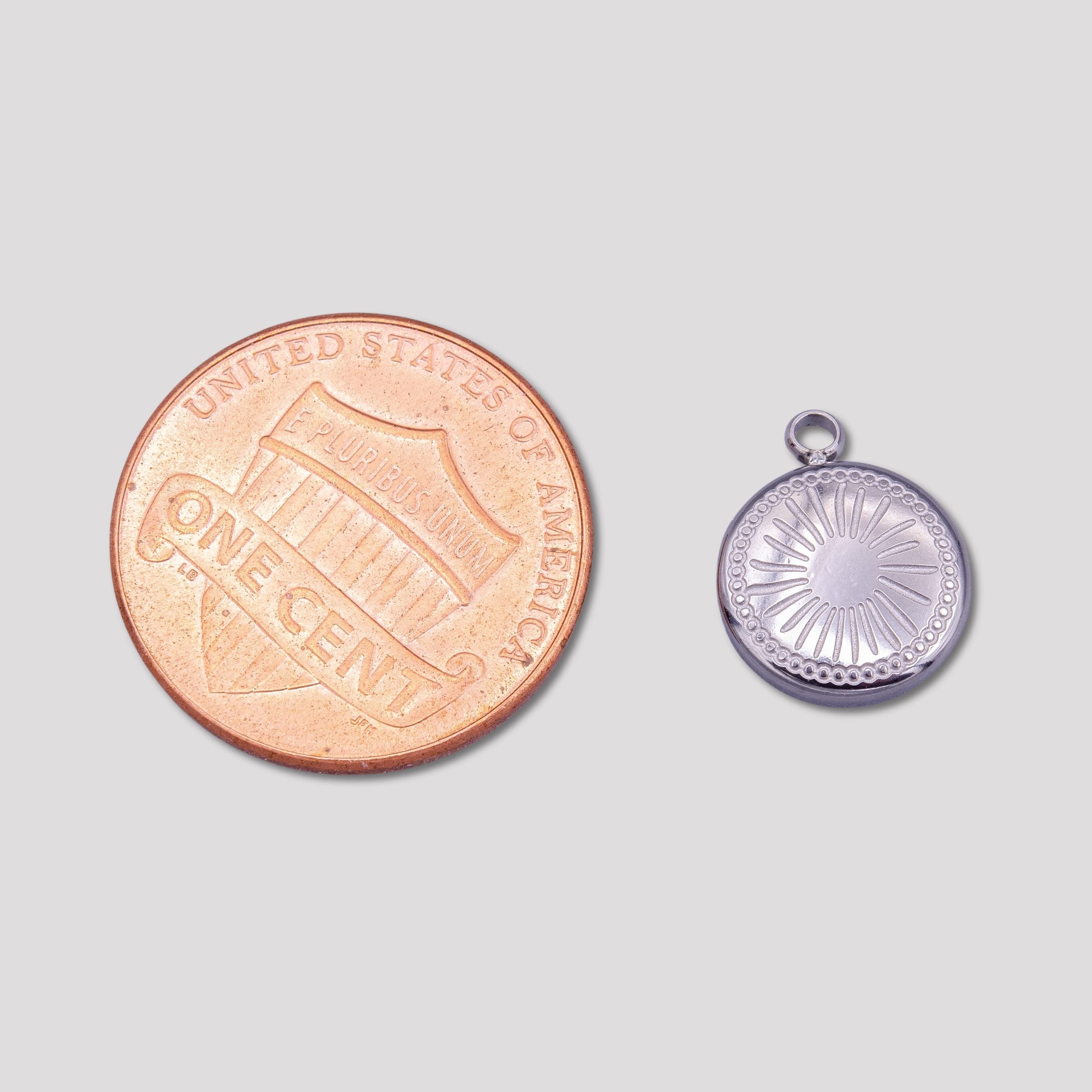 Launch Promo: 24K Gold PVD Stainless Steel Celestial Sunflower Medallion Charm | Sold Each